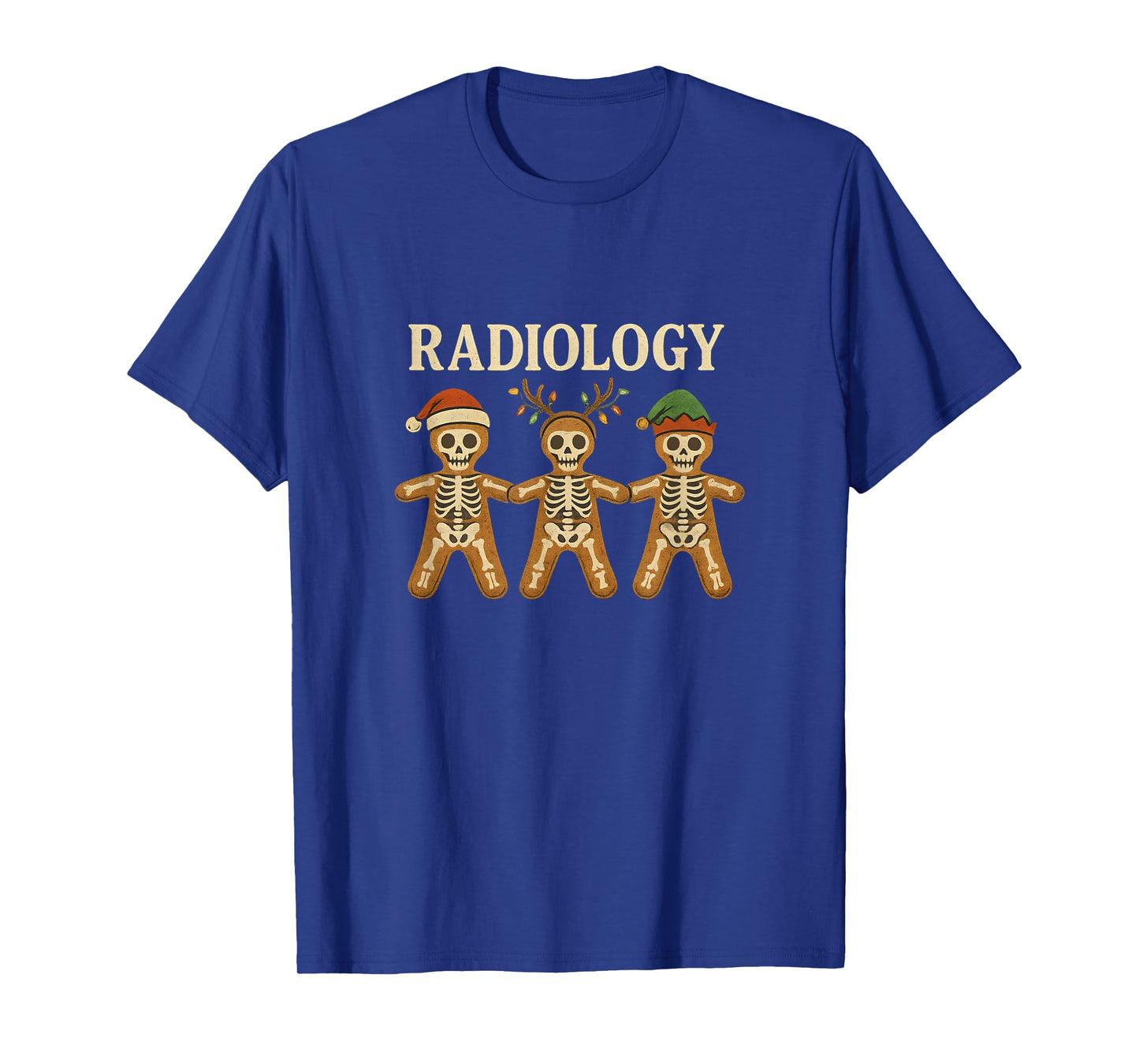 Skeleton Gingerbread Radiology Christmas Holiday Xray Tech T-Shirt
