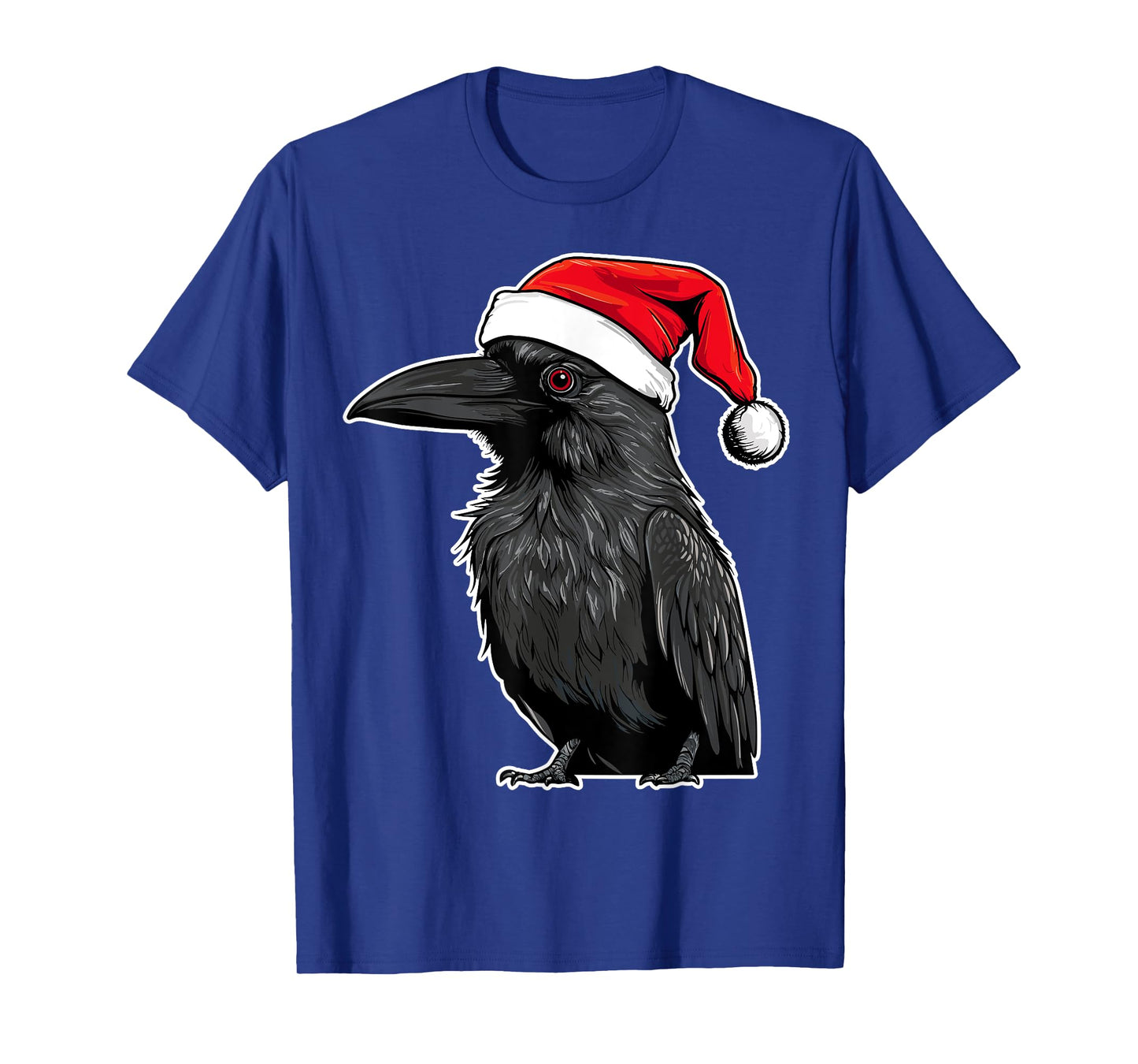 Crow Wearing Santa Hat Xmas Crow Birds Lover Christmas T-Shirt