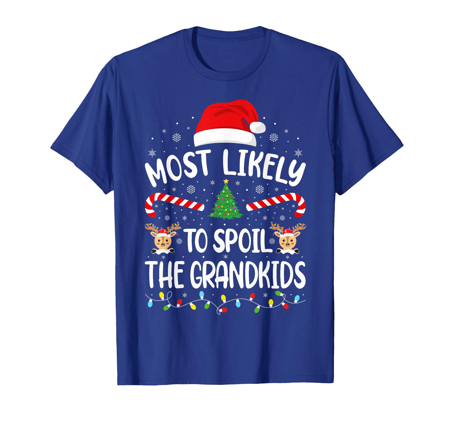 Most Likely to Spoil The Grandkids Family Matching Xmas Tree T-Shirt