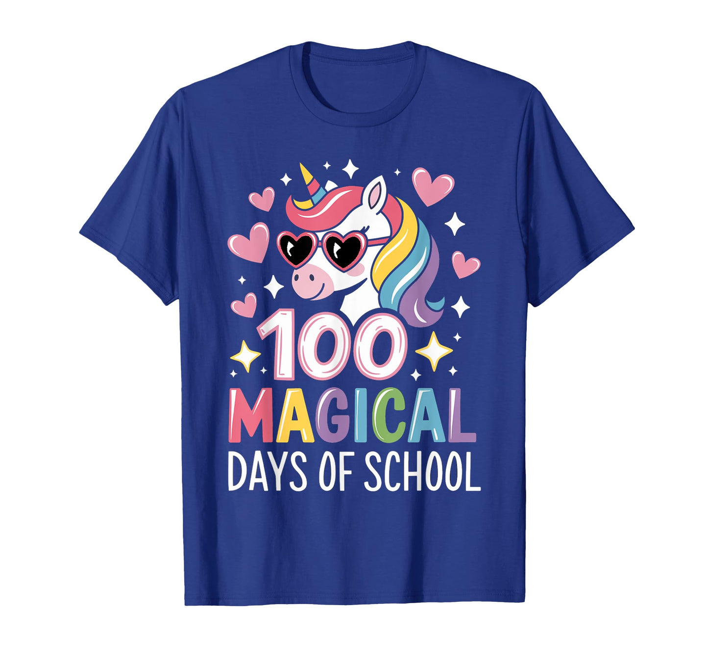 100 Magical Days of School Unicorn 100th Day Of School Girls T-Shirt