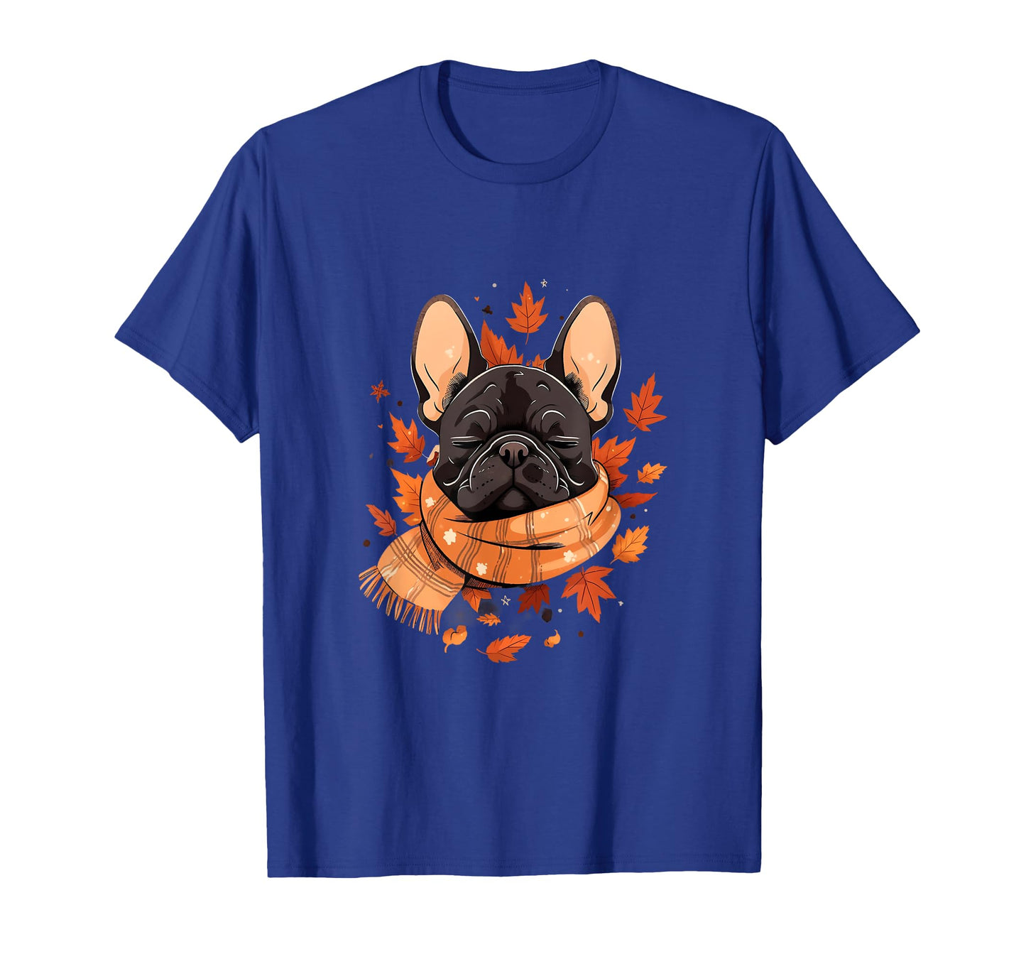 French Bulldog Fall Autumn Leaves Thanksgiving Frenchie Dog Men Women Girls Kids T-Shirt