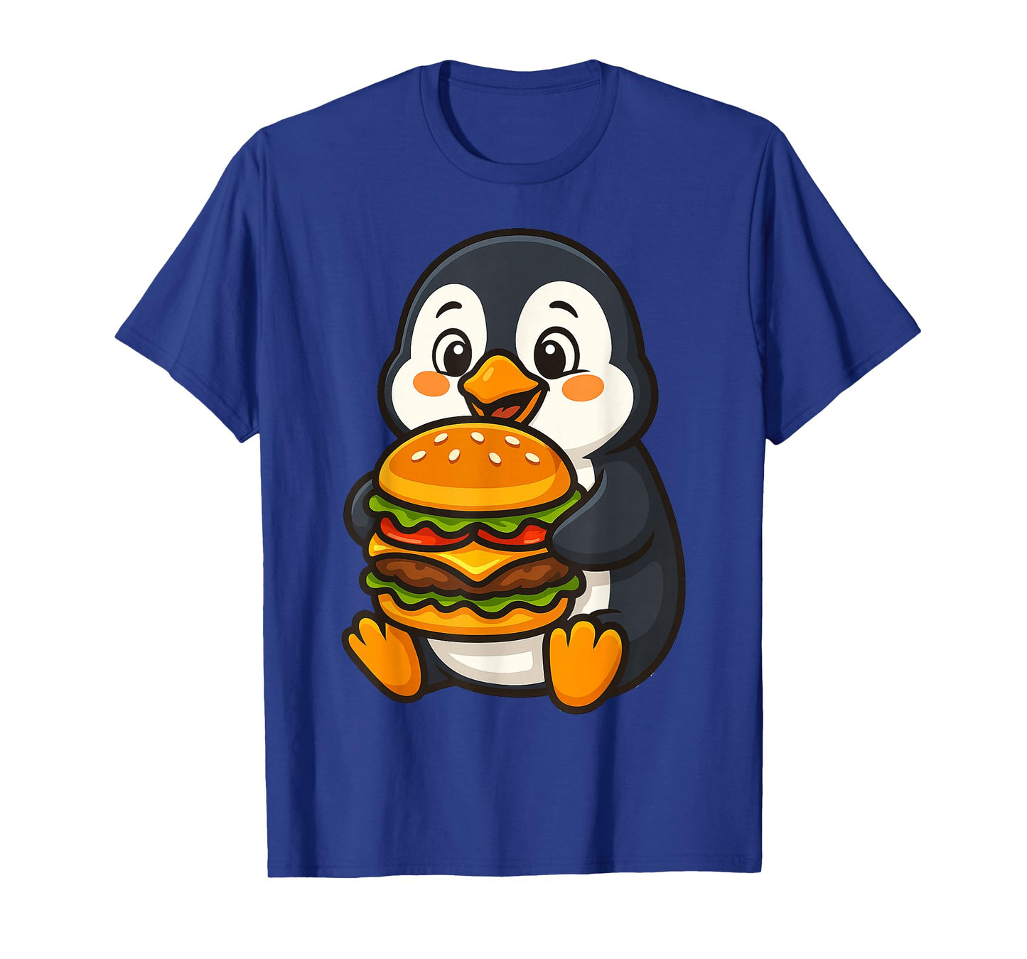 Penguin Eating a Hamburger T-Shirt