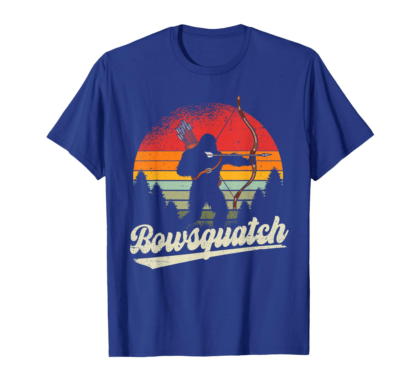 Bowsquatch Bow Arrow Bigfoot Archery Retro Sasquatch Archer T-Shirt