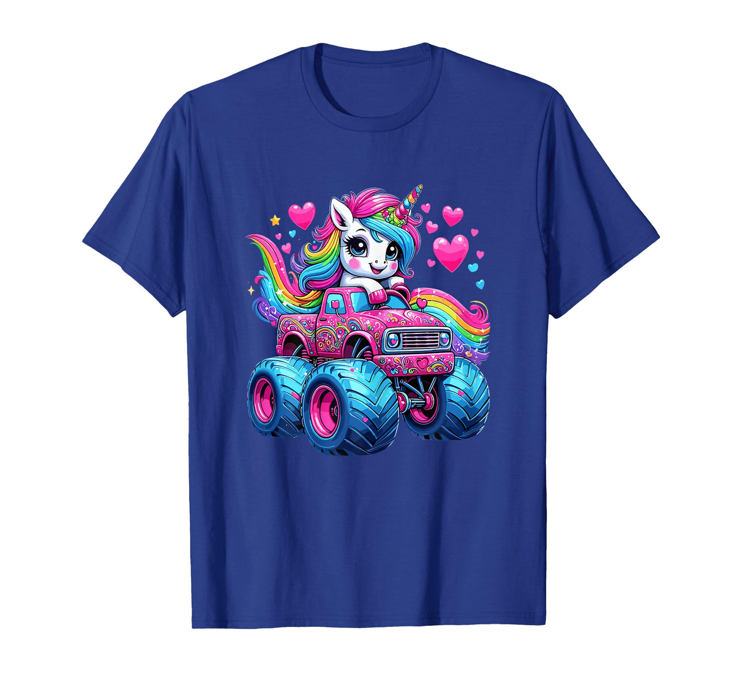 Unicorn Riding Monster Truck T-Shirt