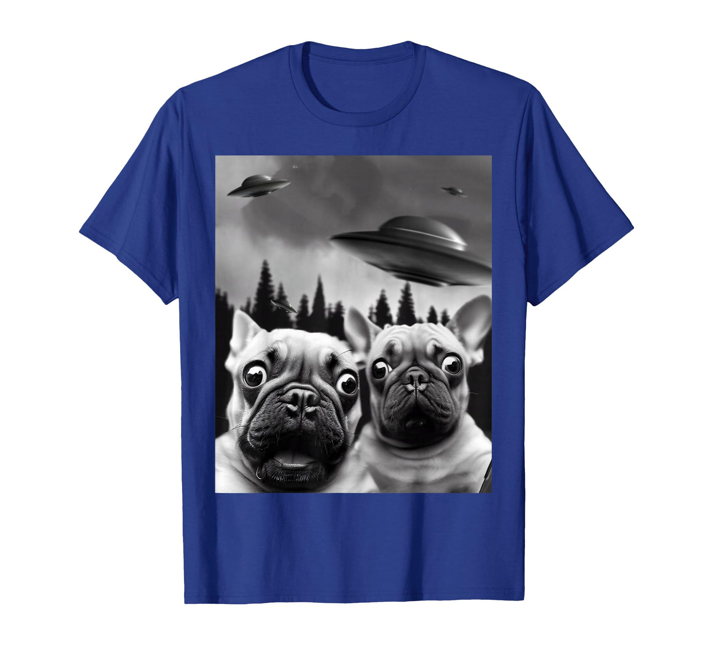 Funny Frenchie UFO Selfie T-Shirt