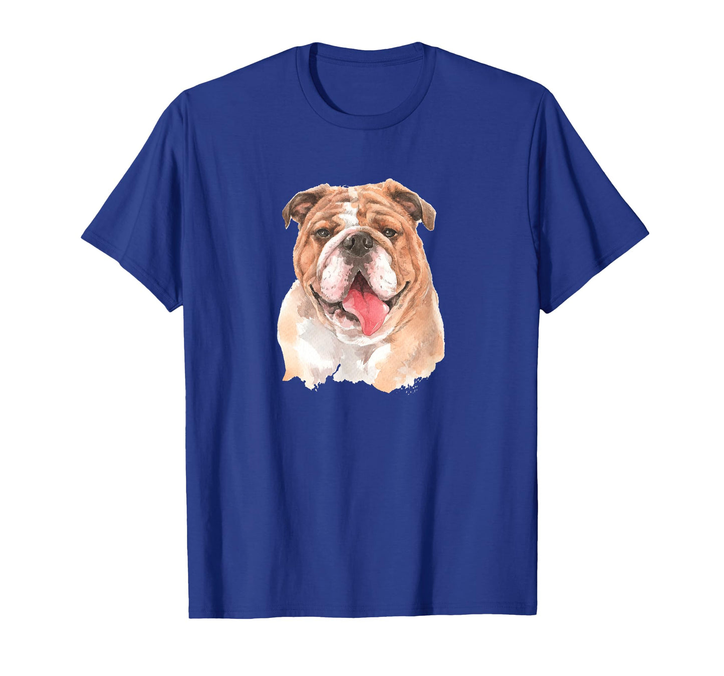Funny Watercolor English Bulldog Men Women Girls Kids T-Shirt