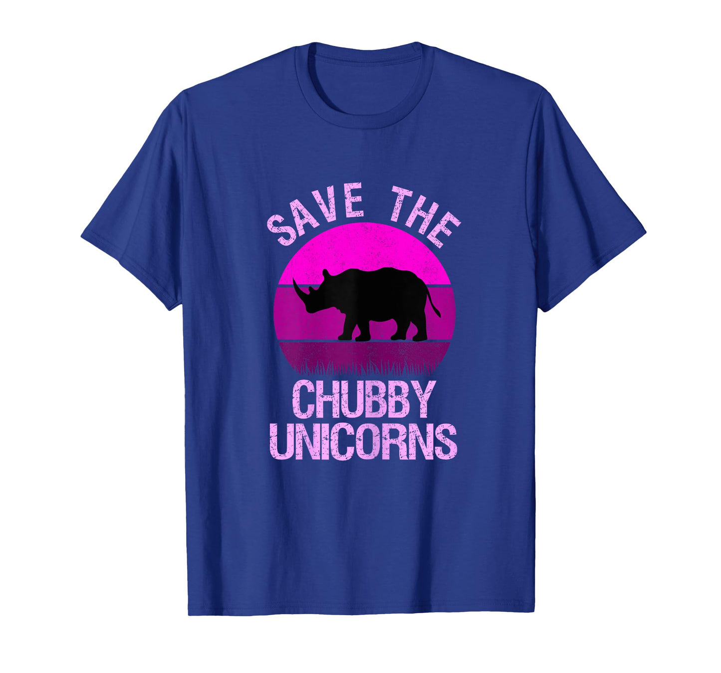 Save The Chubby Unicorns Retro Style Rhino gift T-Shirt
