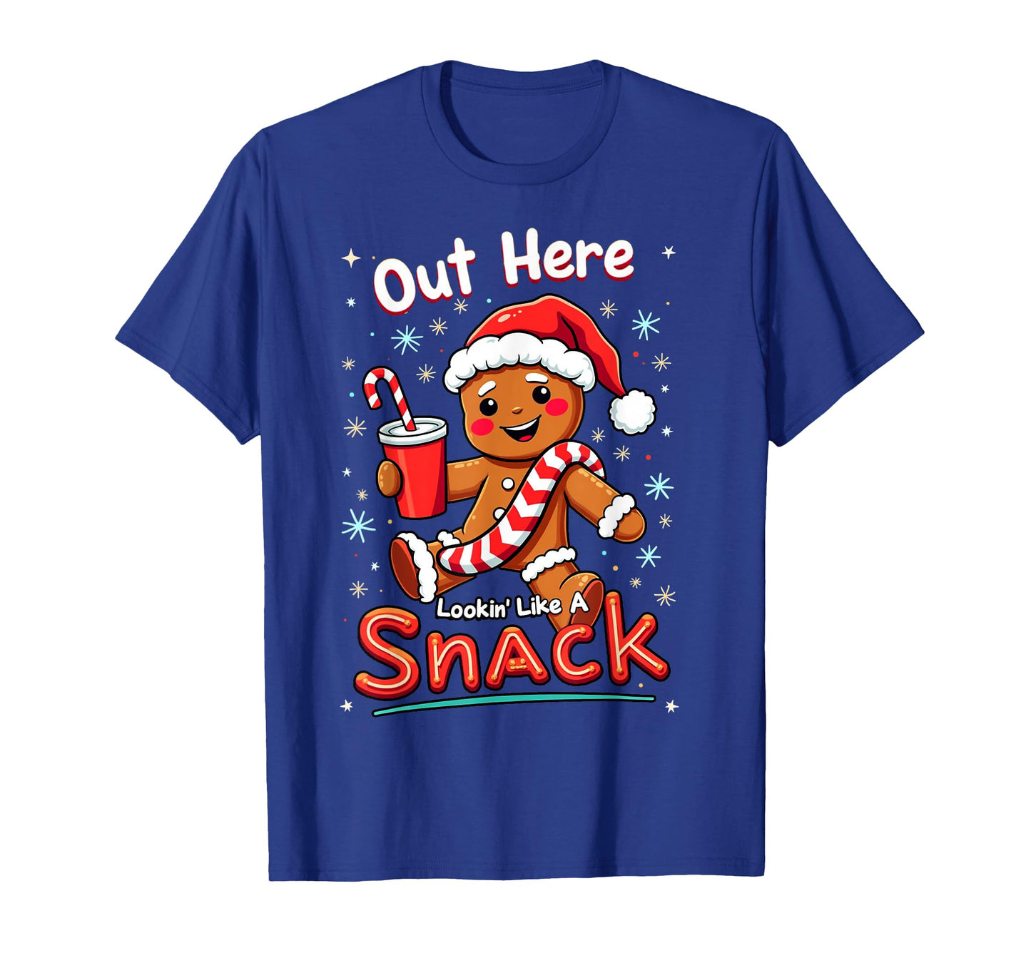 out here looking like a snack christmas funny BouJee Xmas T-Shirt