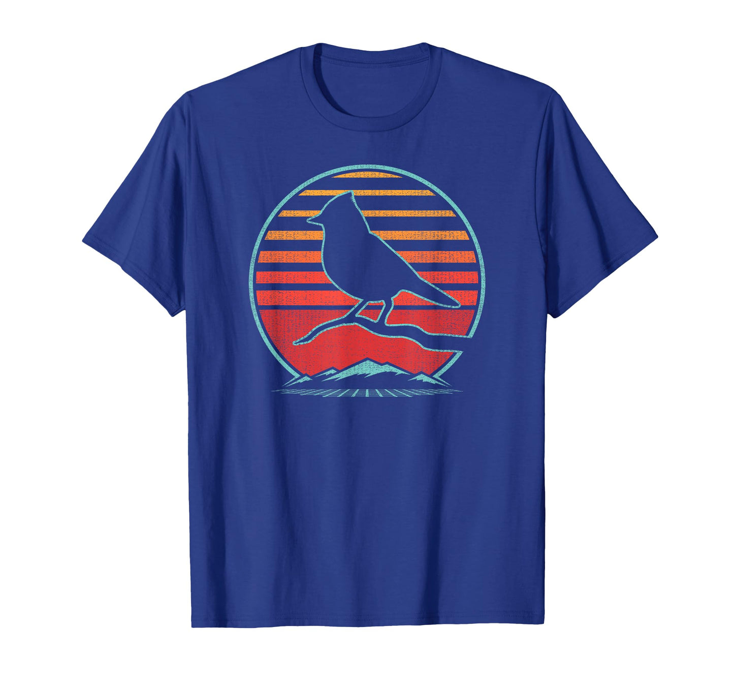Titmouse Bird Retro Vintage 80s Style Birding Gift T-Shirt