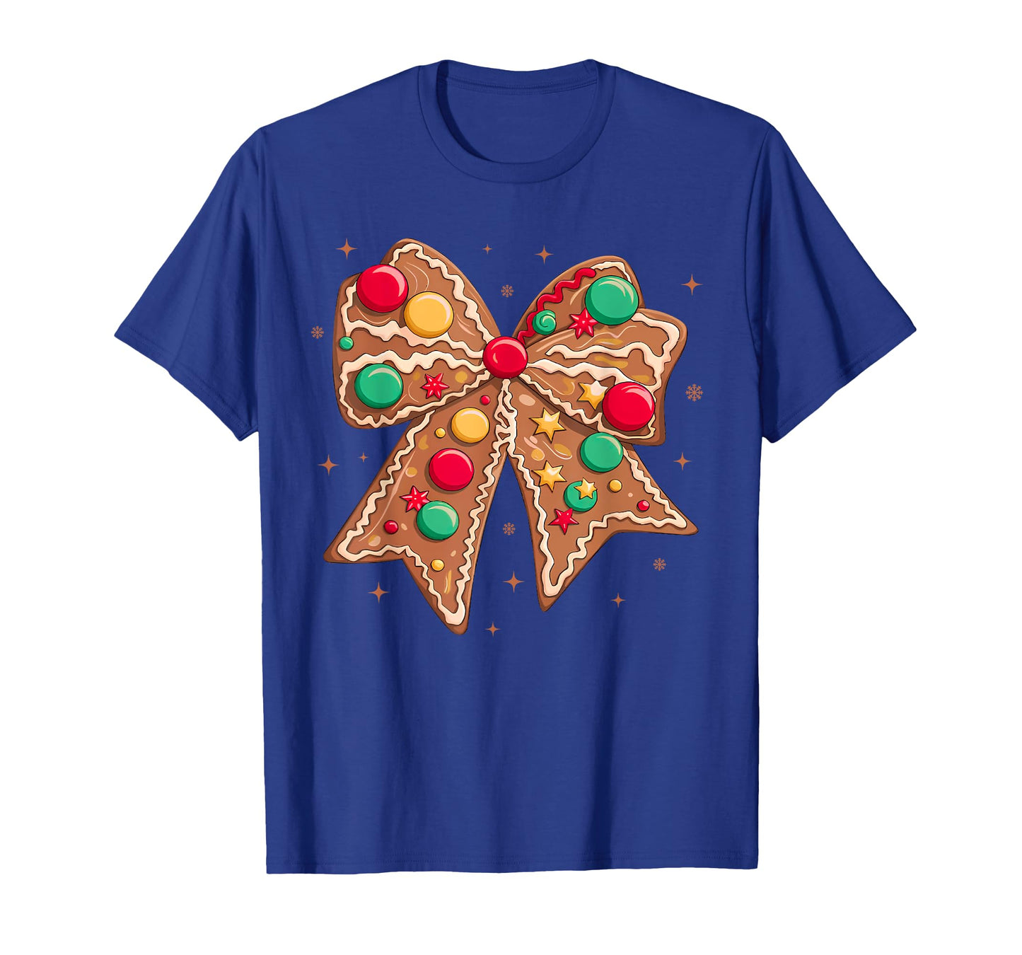 Christmas Gingerbread Coquette Bow Cookie Baking Women Girls T-Shirt