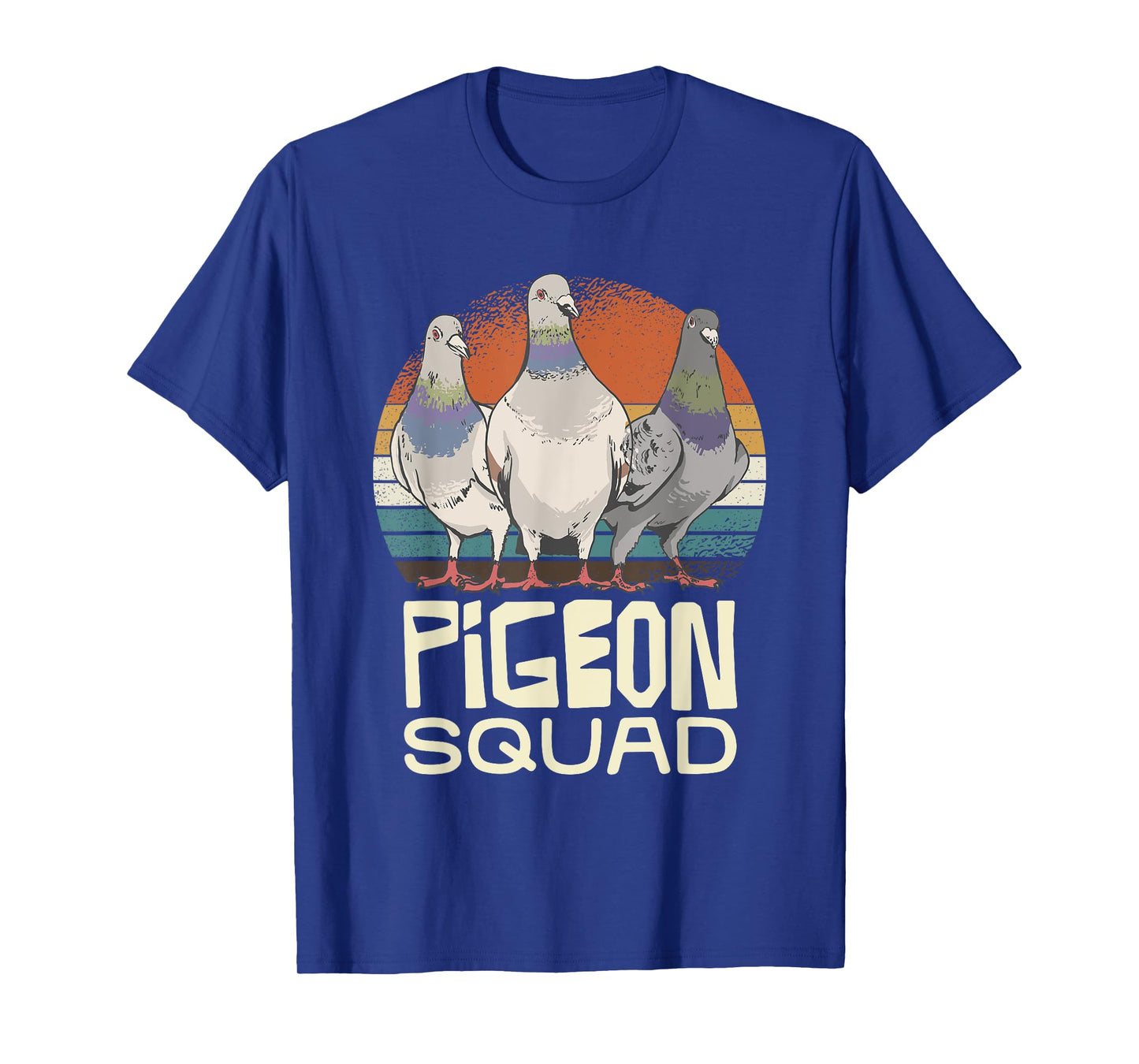 Pigeon Squad Retro Birds Unite Vibes T-Shirt