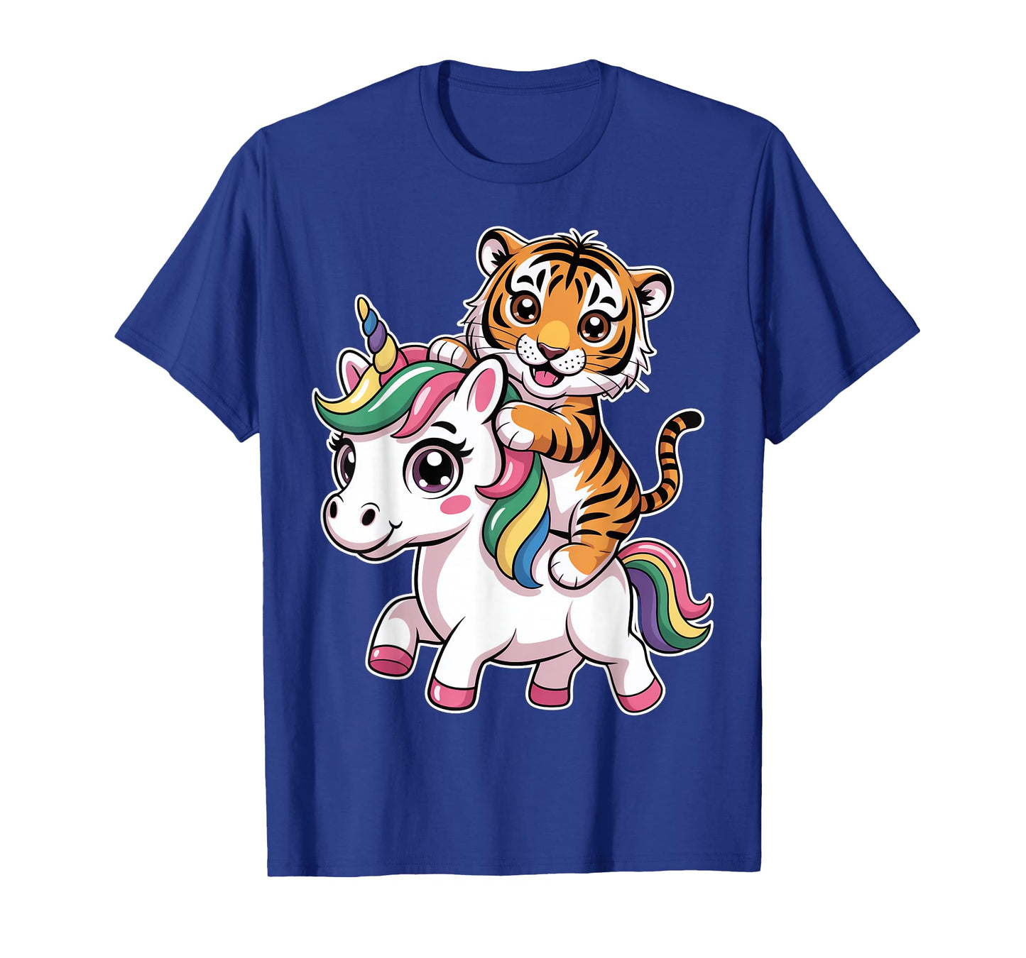 Cute Unicorn With Tiger Friend T-Shirt