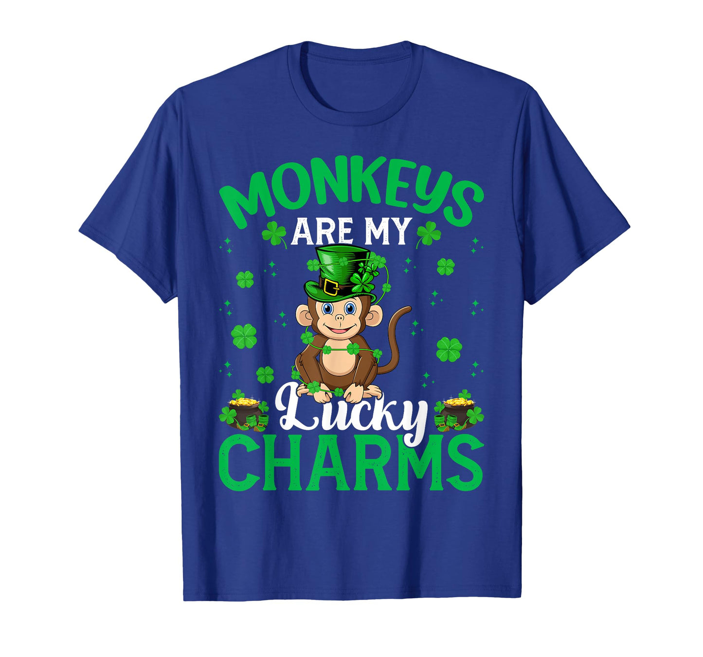 Funny Monkeys Are My Lucky Charms Monkey St Patrick's Day T-Shirt