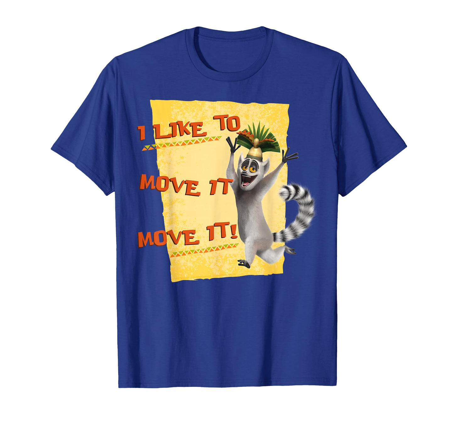 Madagascar Julien Move It Text Poster T-Shirt