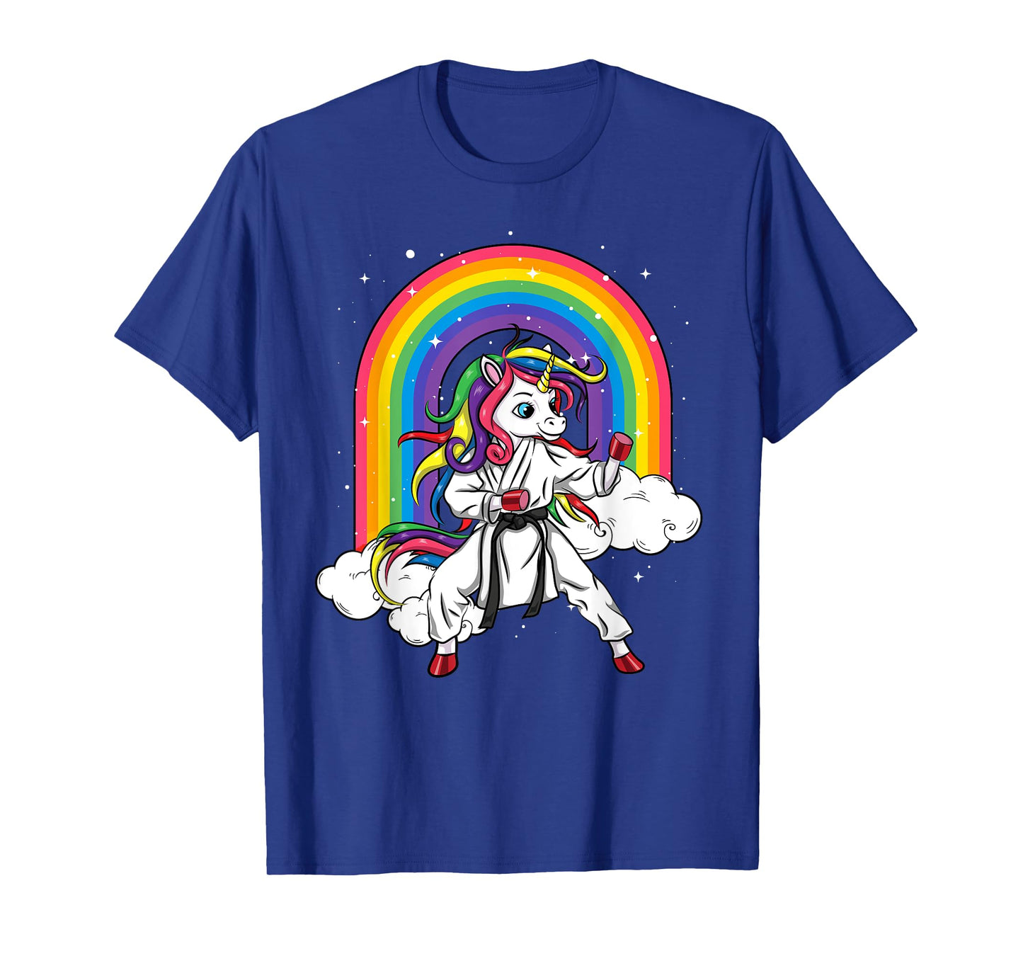 Rainbow Unicorn Karate Taekwondo MMA Judo Kids Girl T-Shirt