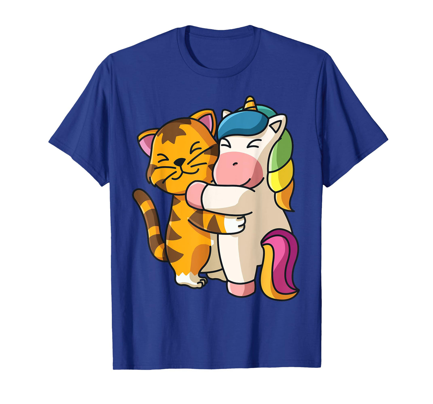 Tiger and Unicorn Cute Zoo Animals Hugging T-Shirt