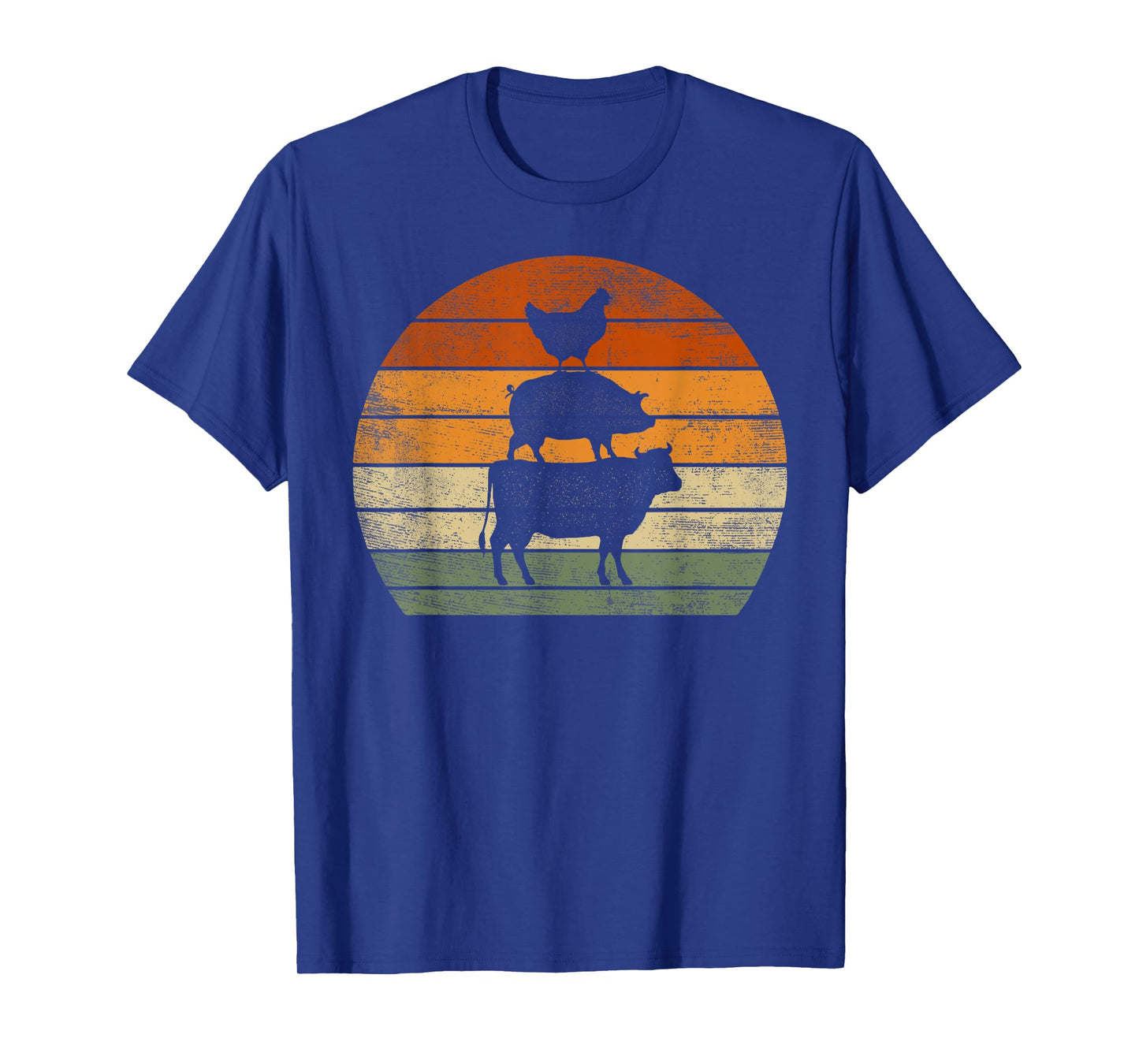 Farm Animals Gifts Women Men Cow Pig Chicken Print Graphic T-Shirt