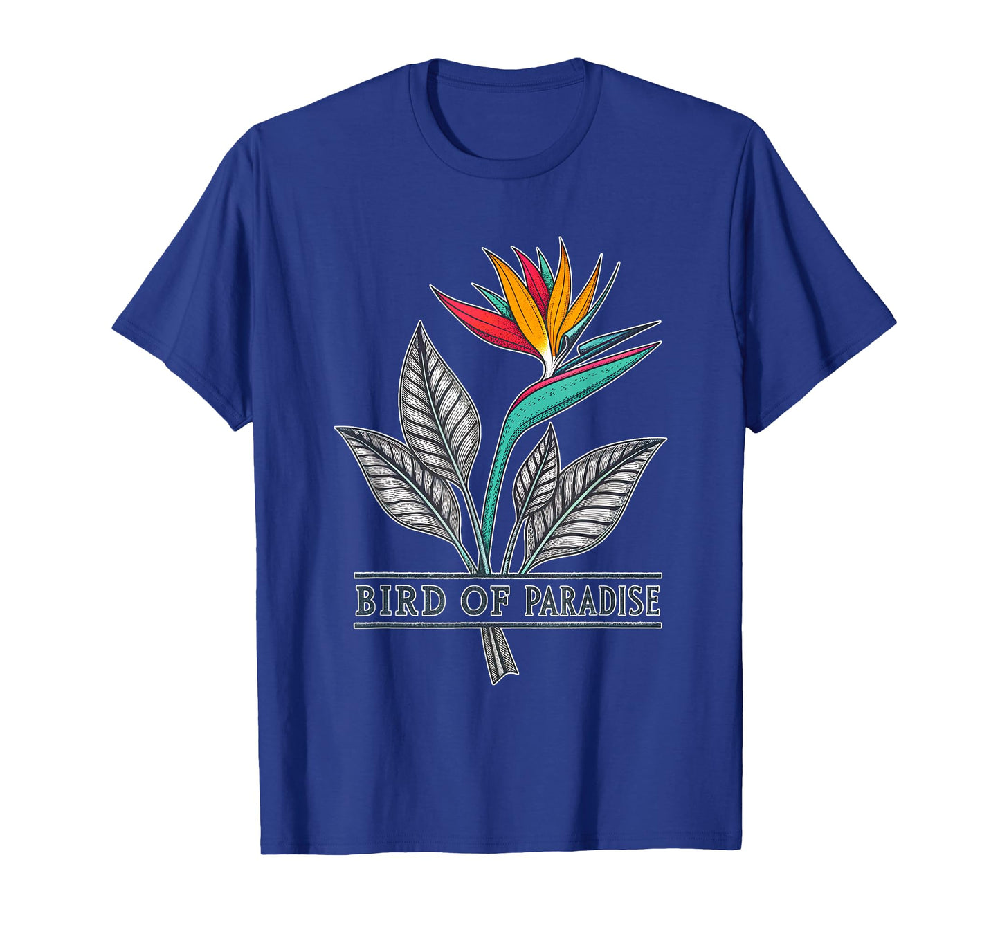 Beautiful Bird of Paradise Floral Art T-Shirt