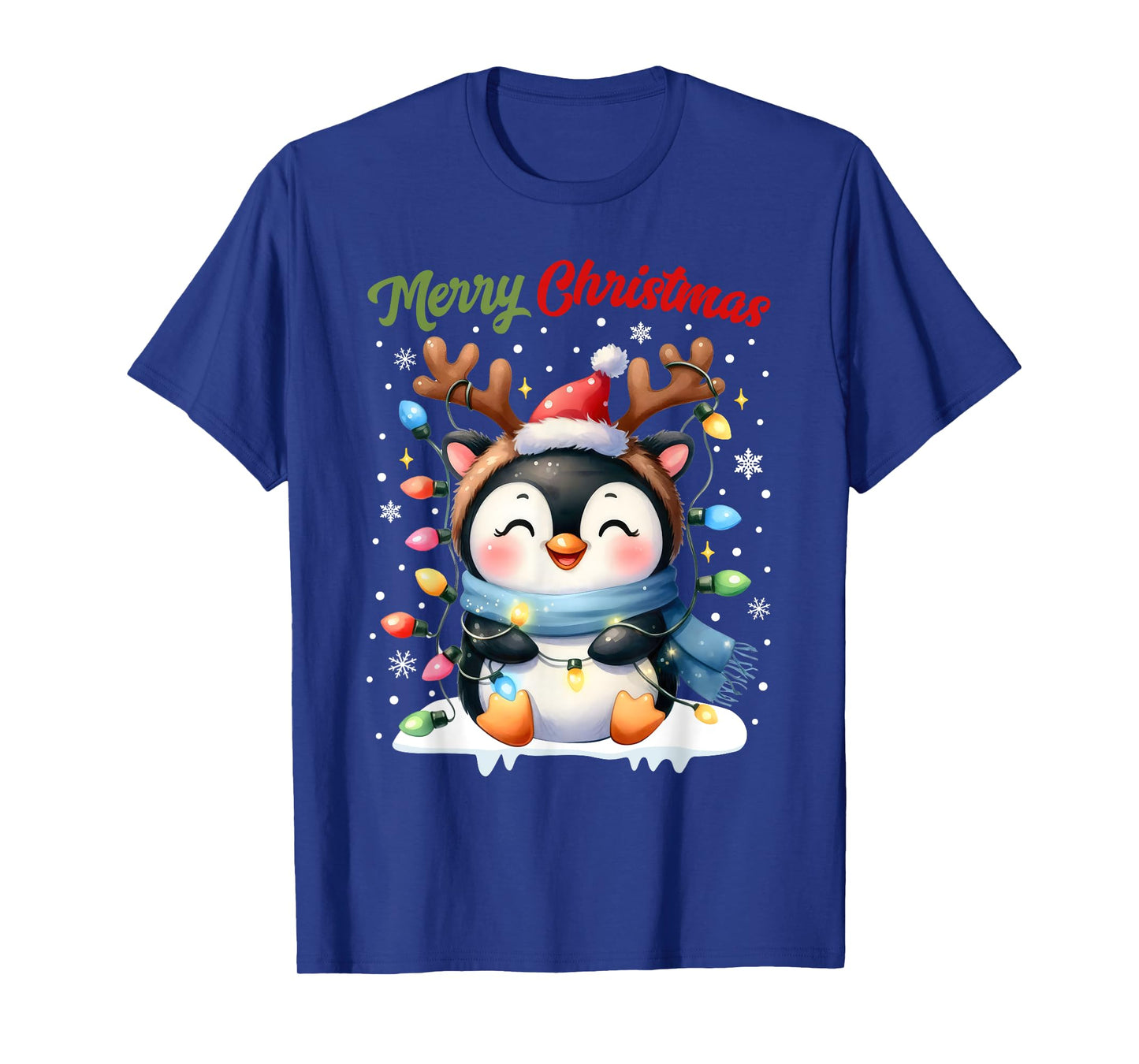 Christmas Pajamas Men Women Kids Christmas Outfit Penguin T-Shirt
