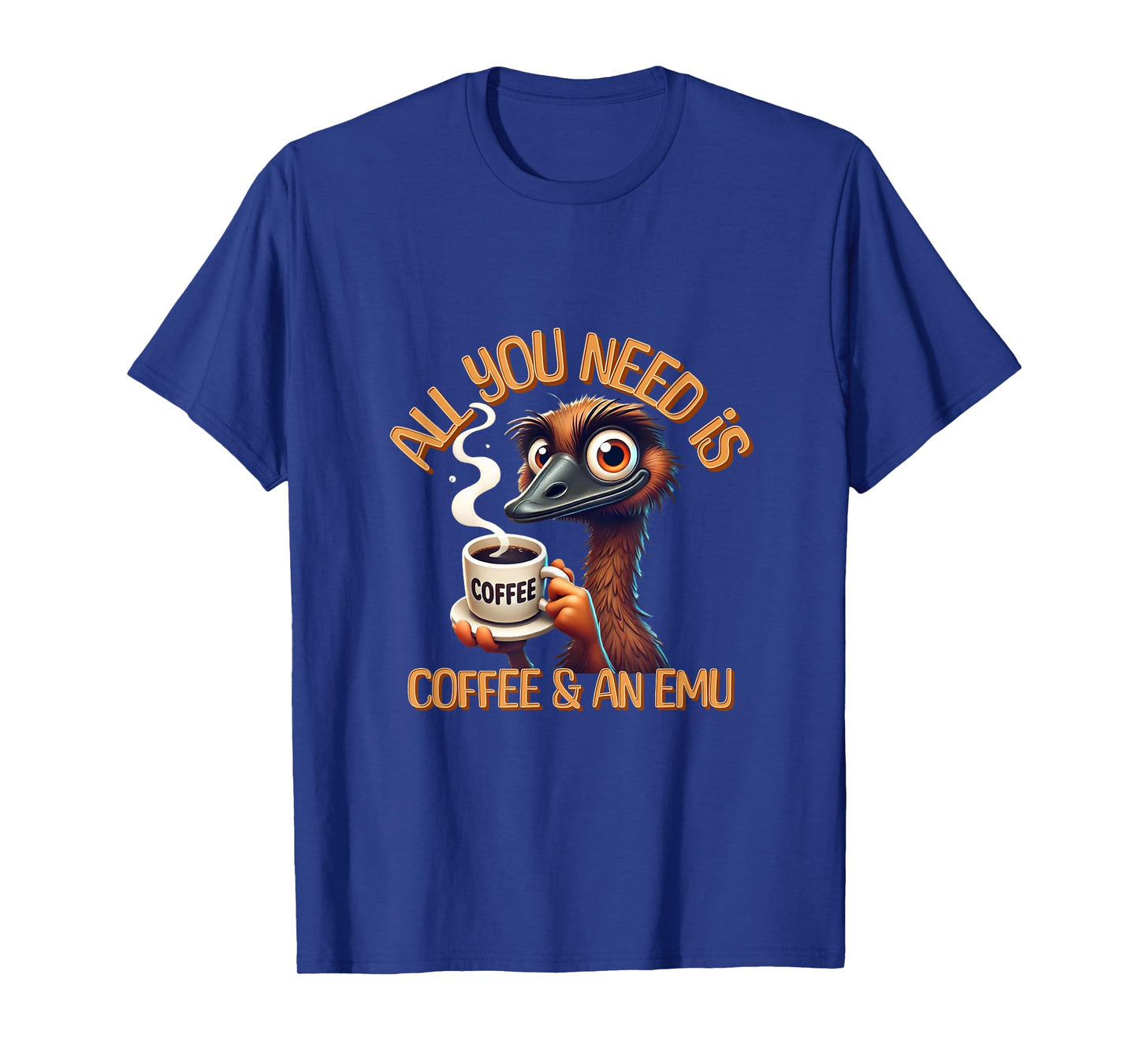 Funny Emu & Coffee Lover Zookeeper Animal Lovers T-Shirt