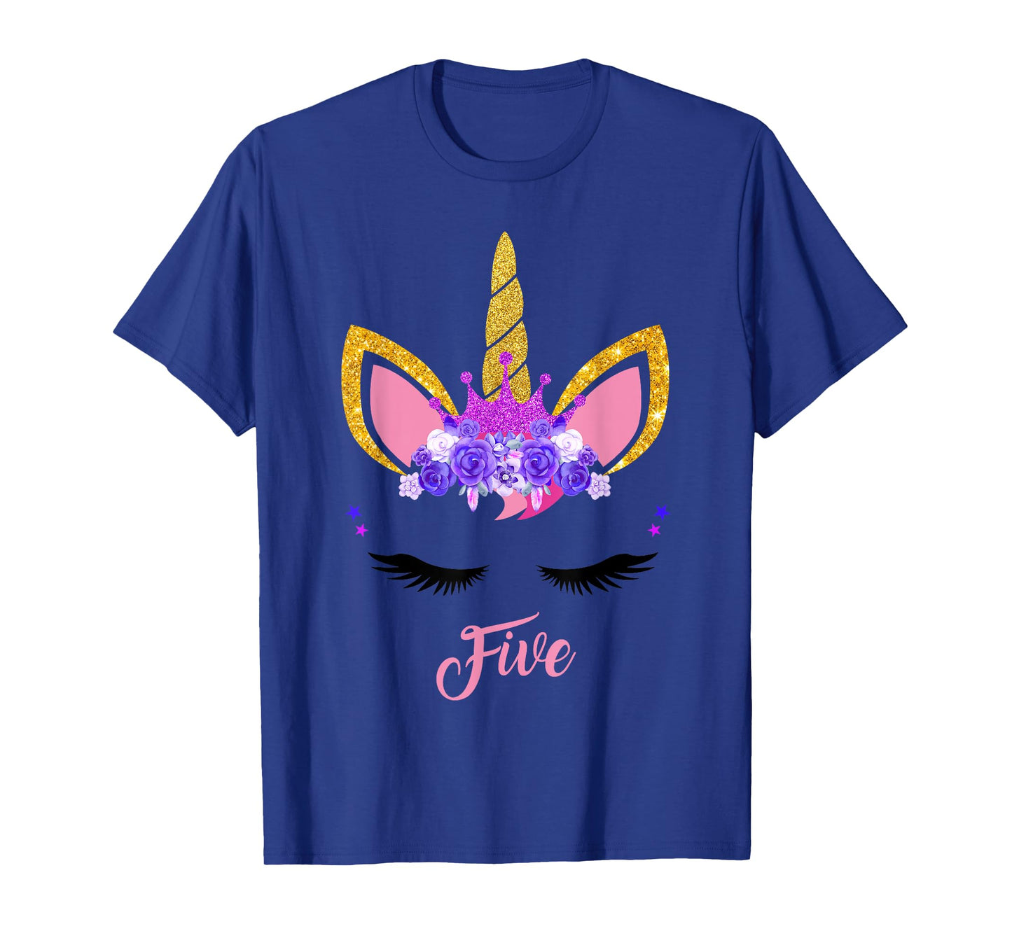 5 Years Old Unicorn Birthday Girl 5th Birthday Unicorn T-Shirt