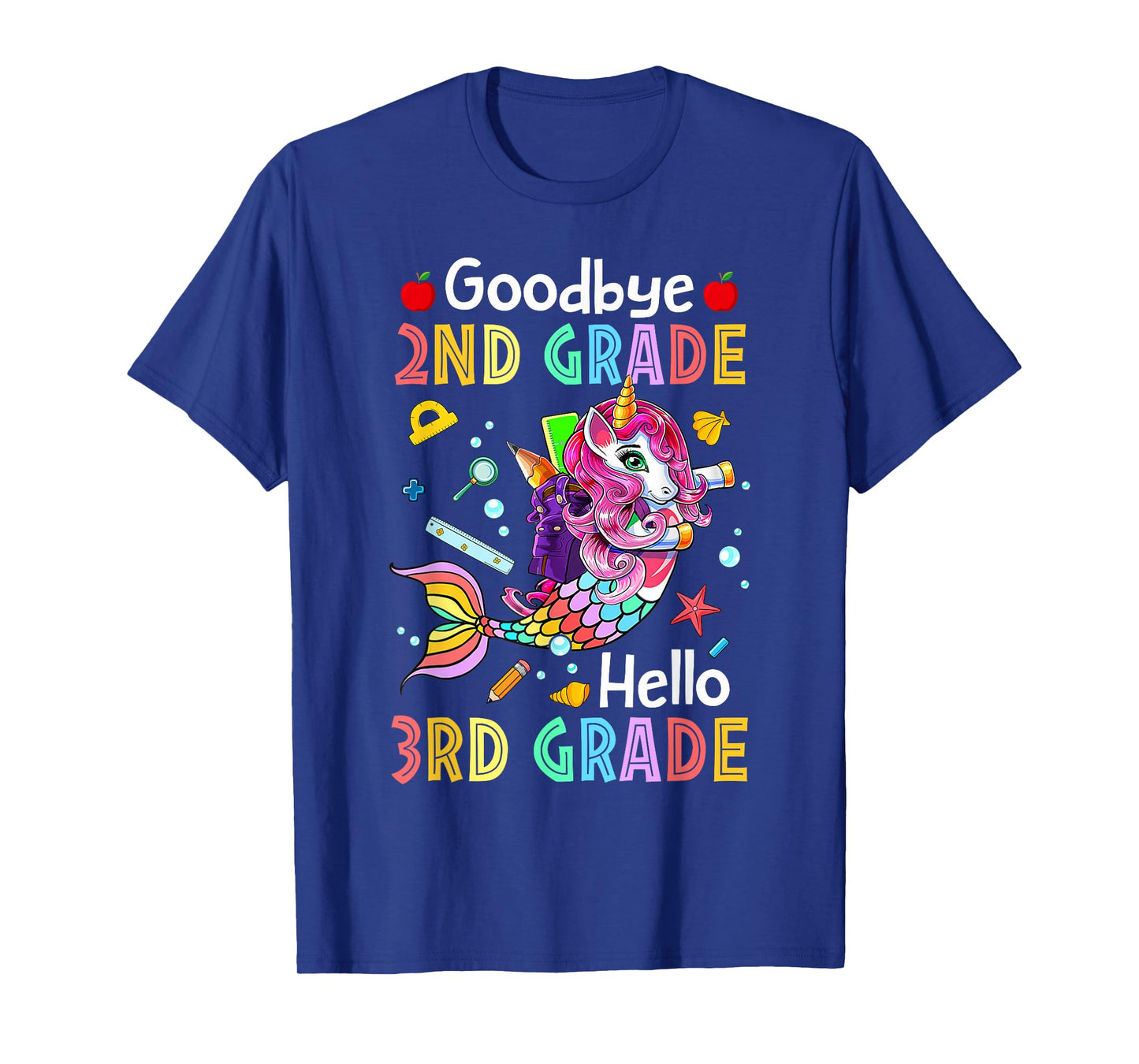 Goodbye 2nd Grade Hello 3rd Grade Mermaid Back To School T-Shirt