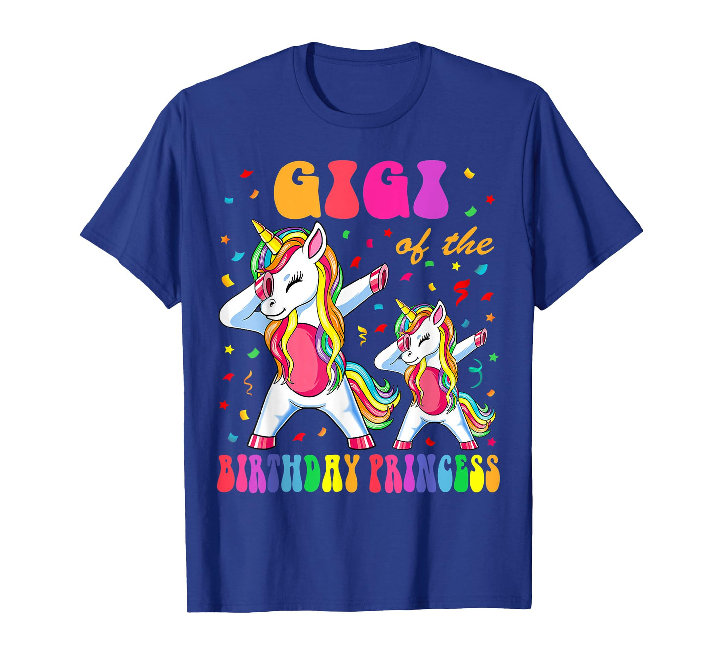 Gigi of the Birthday Princess Girl Dabbing Unicorn Family T-Shirt