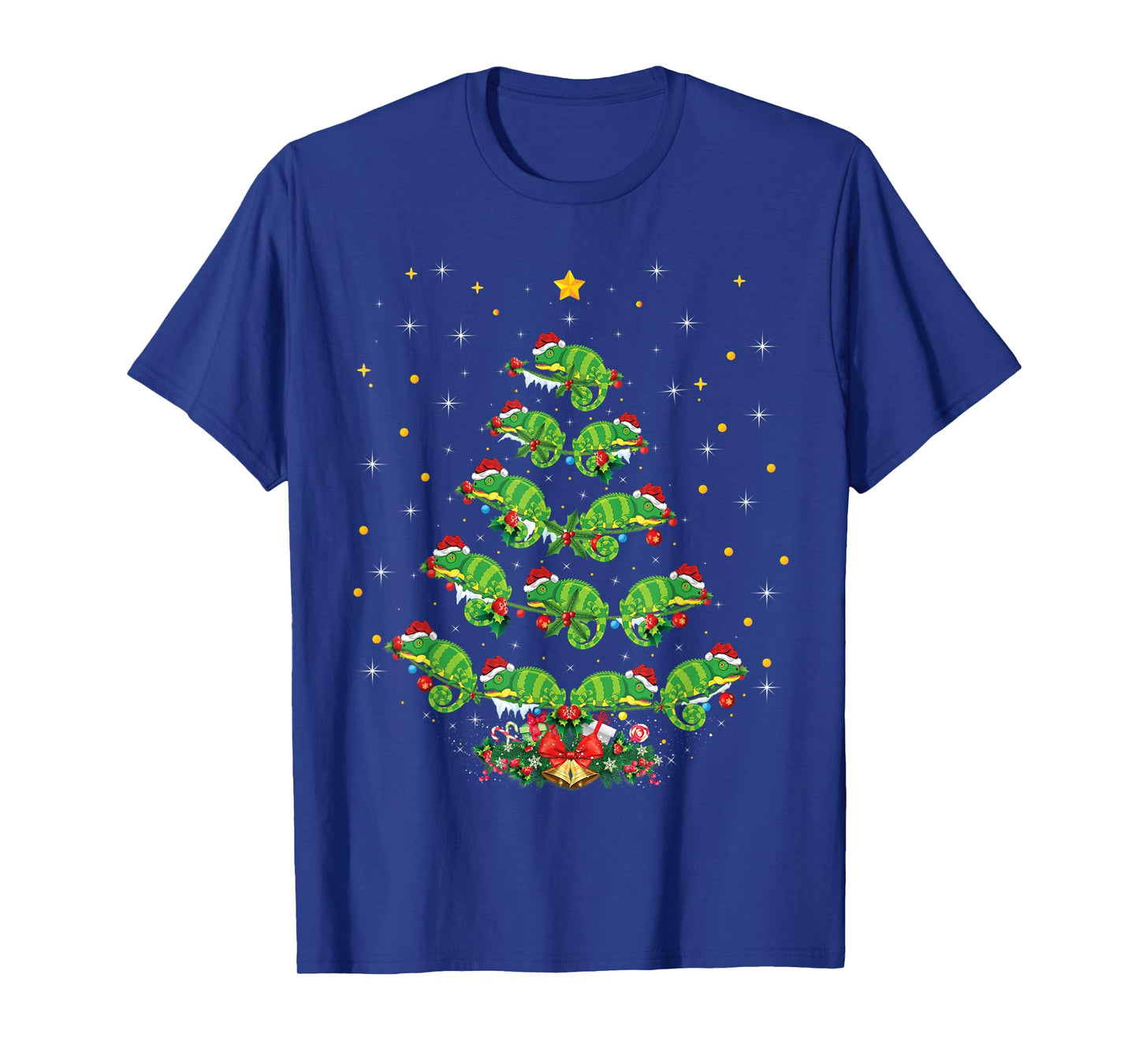 Chameleon Animal Lover Xmas Gift Chameleon Christmas Tree T-Shirt