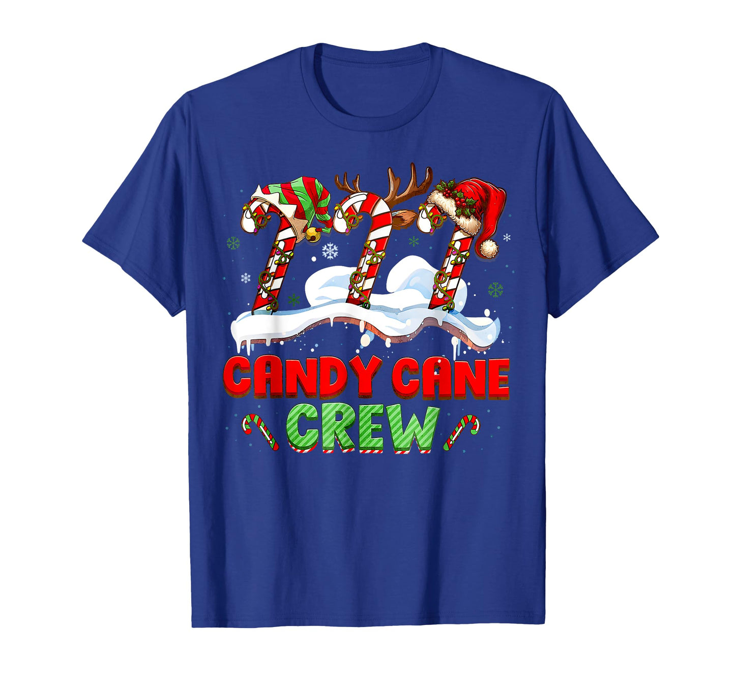 Candy Cane Crew Funny Christmas Candy Lover Xmas Womens Kids T-Shirt