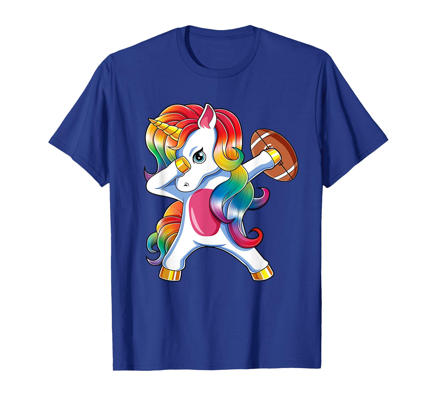 Dabbing Unicorn Funny Football For Girls Women T-Shirt