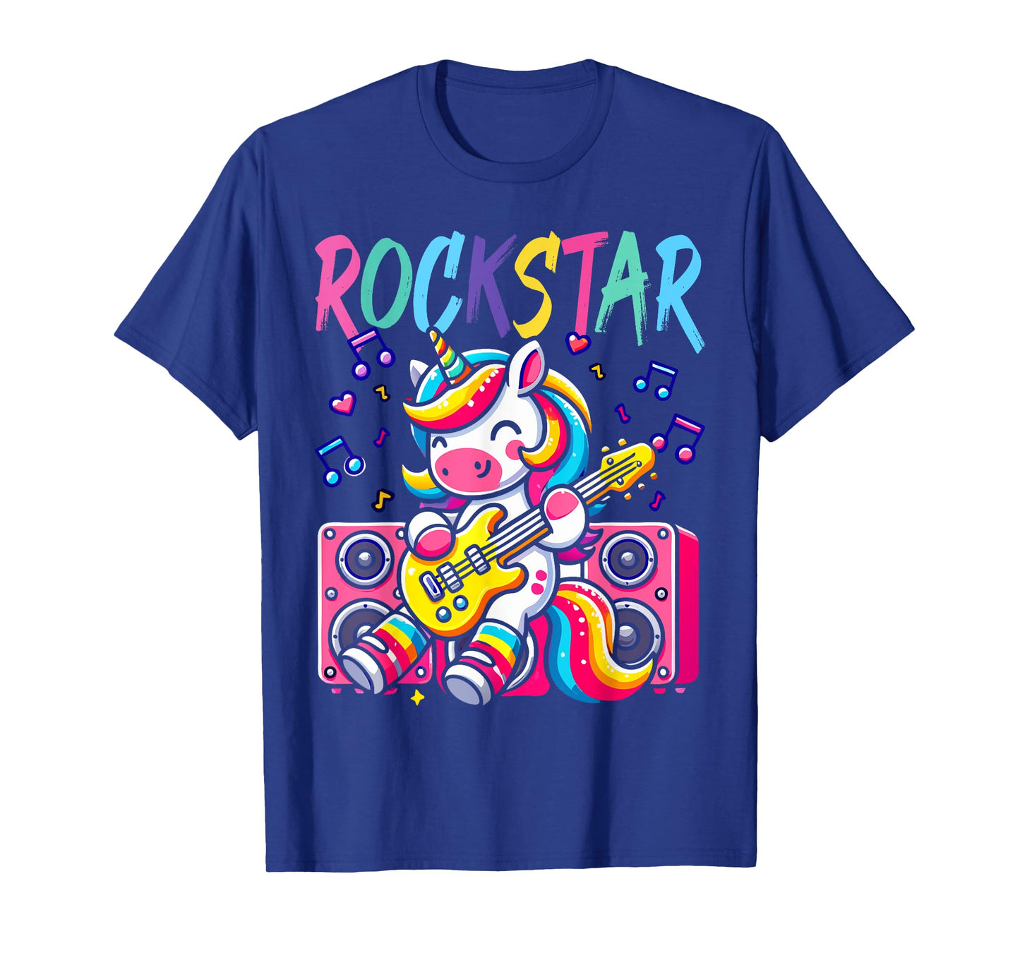 Unicorn Rock Star Guitar Rockin' Music Singer Funny Kids T-Shirt