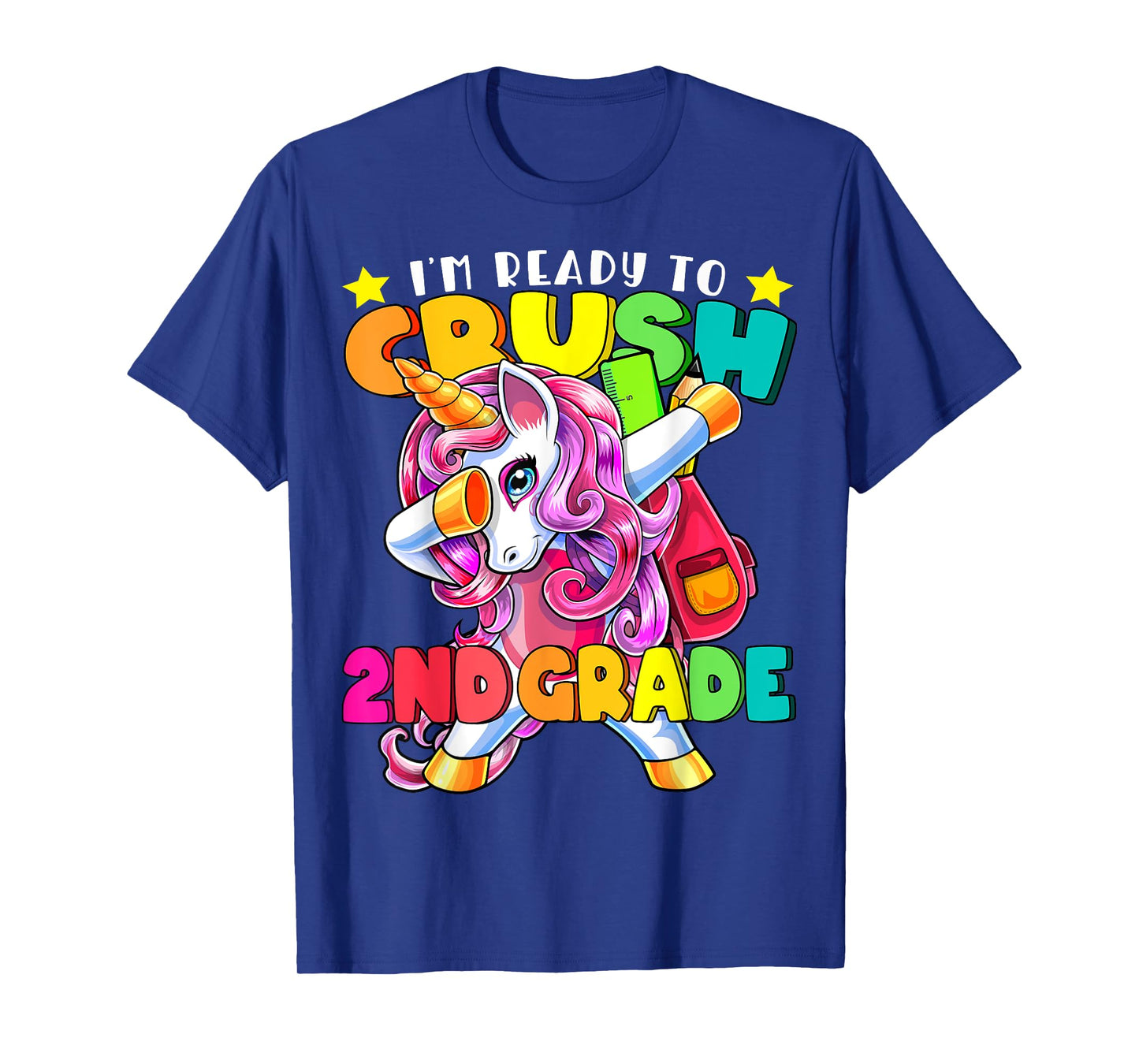 Crush 2nd Grade Dabbing Unicorn Back to School Girls Gift T-Shirt