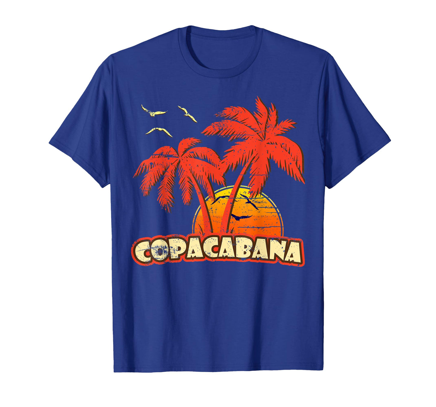 Copacabana Summer Palm Trees 80s Beach Sunset Men Women Kids T-Shirt