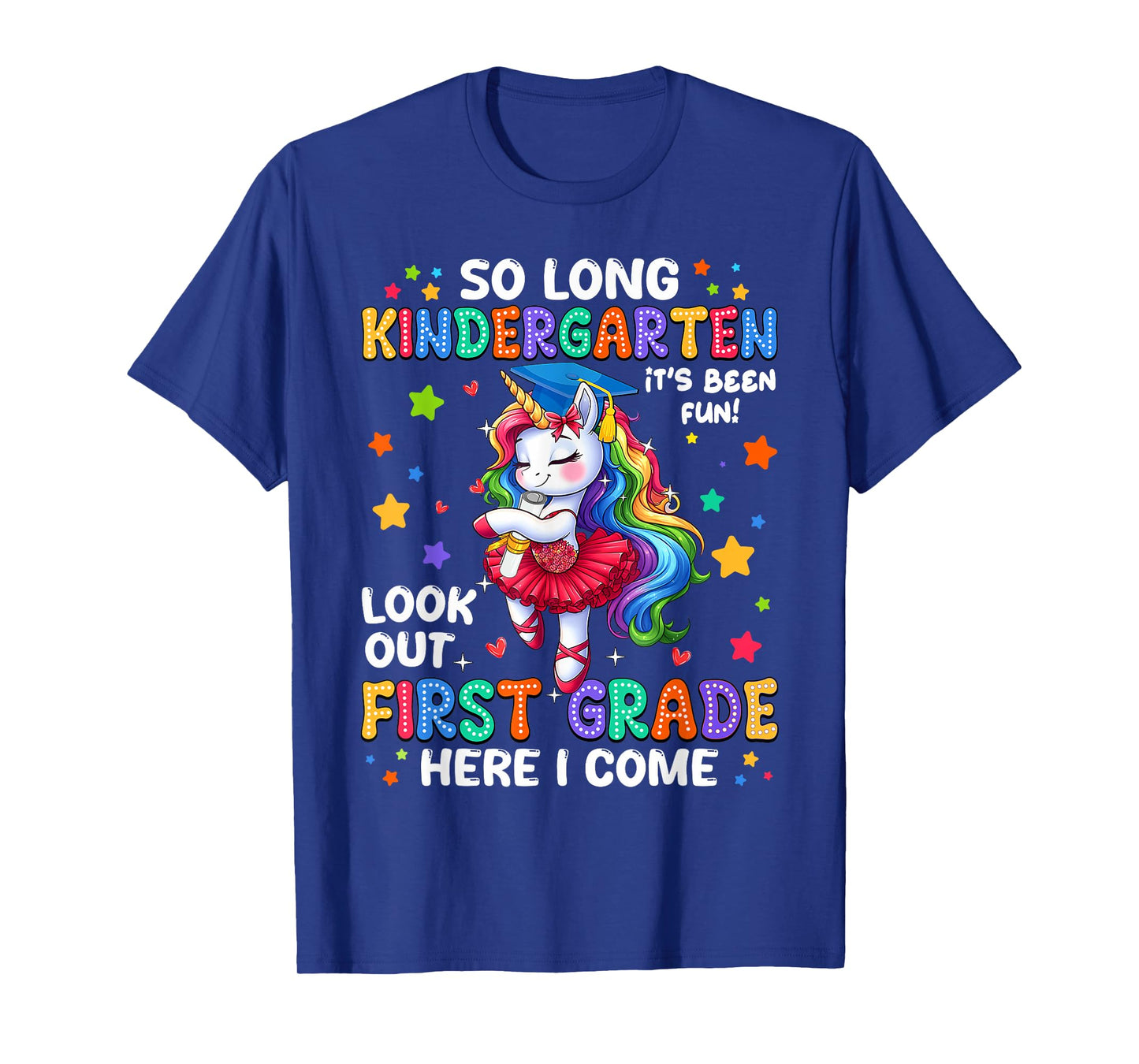 Kindergarten Graduation 2025 Cute Unicorn Girl Graduate Kids T-Shirt