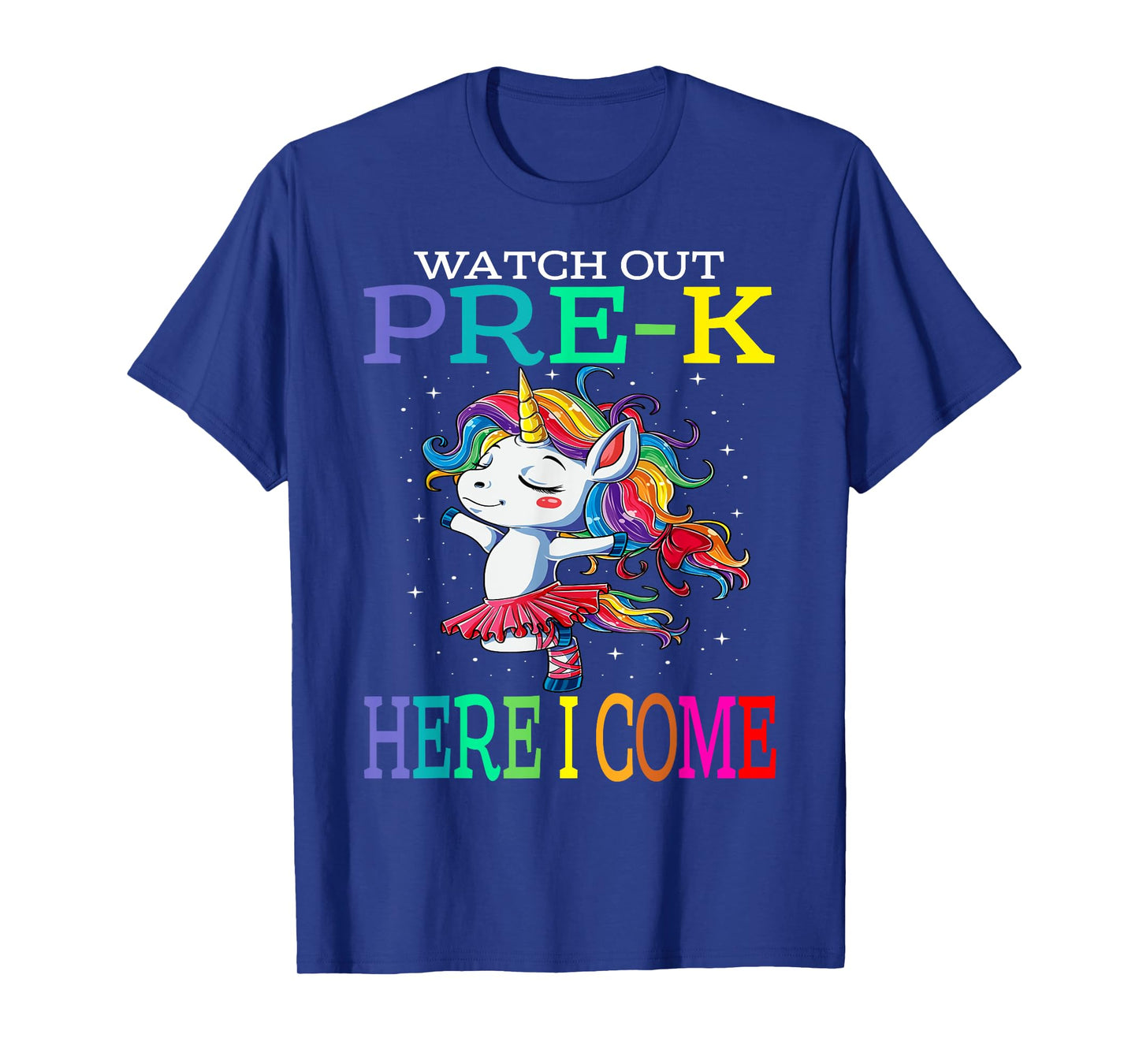 Watch Out Pre-K Here I Come Unicorn Back To School T-Shirt