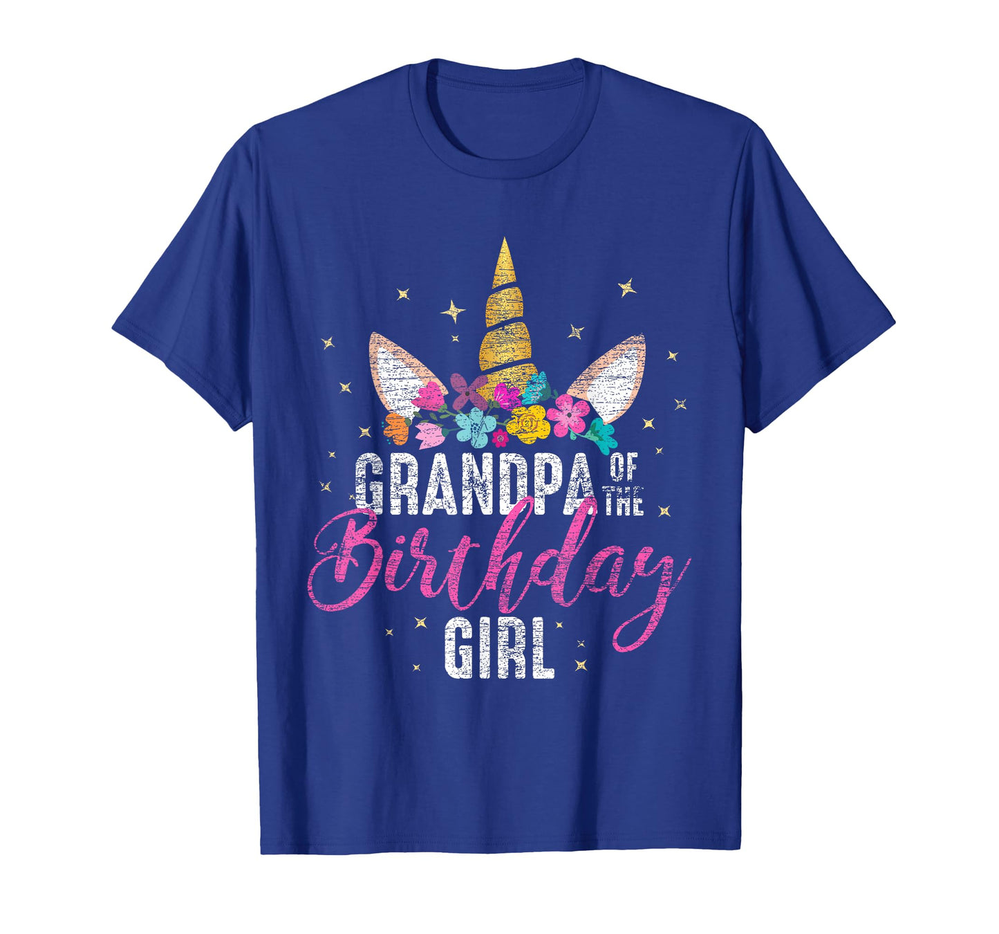 Grandpa Of The Birthday Girl Grandpa Gift Unicorn Birthday T-Shirt