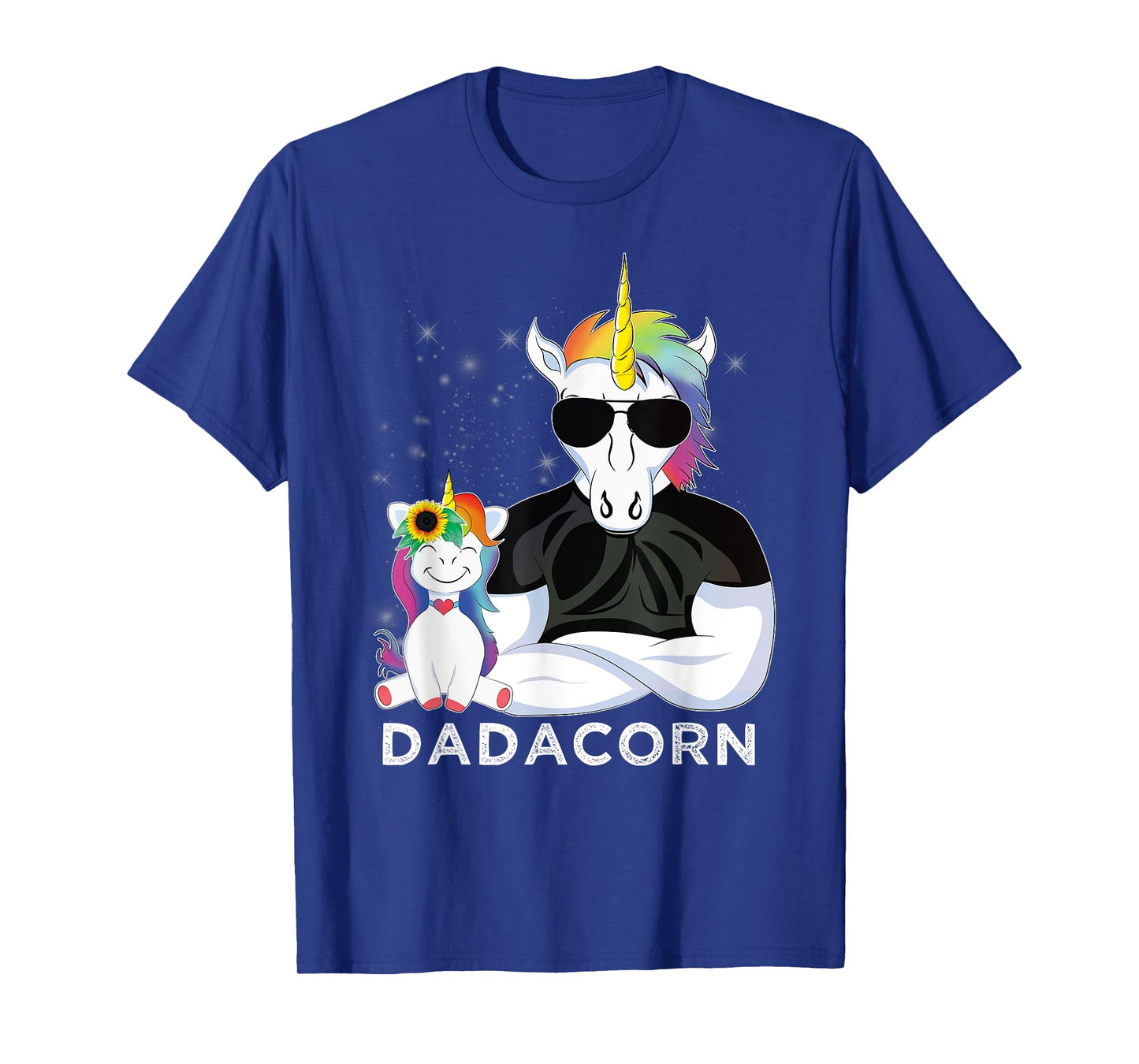 Dadacorn Muscle Unicorn A Father Daughter Funny Design T-Shirt