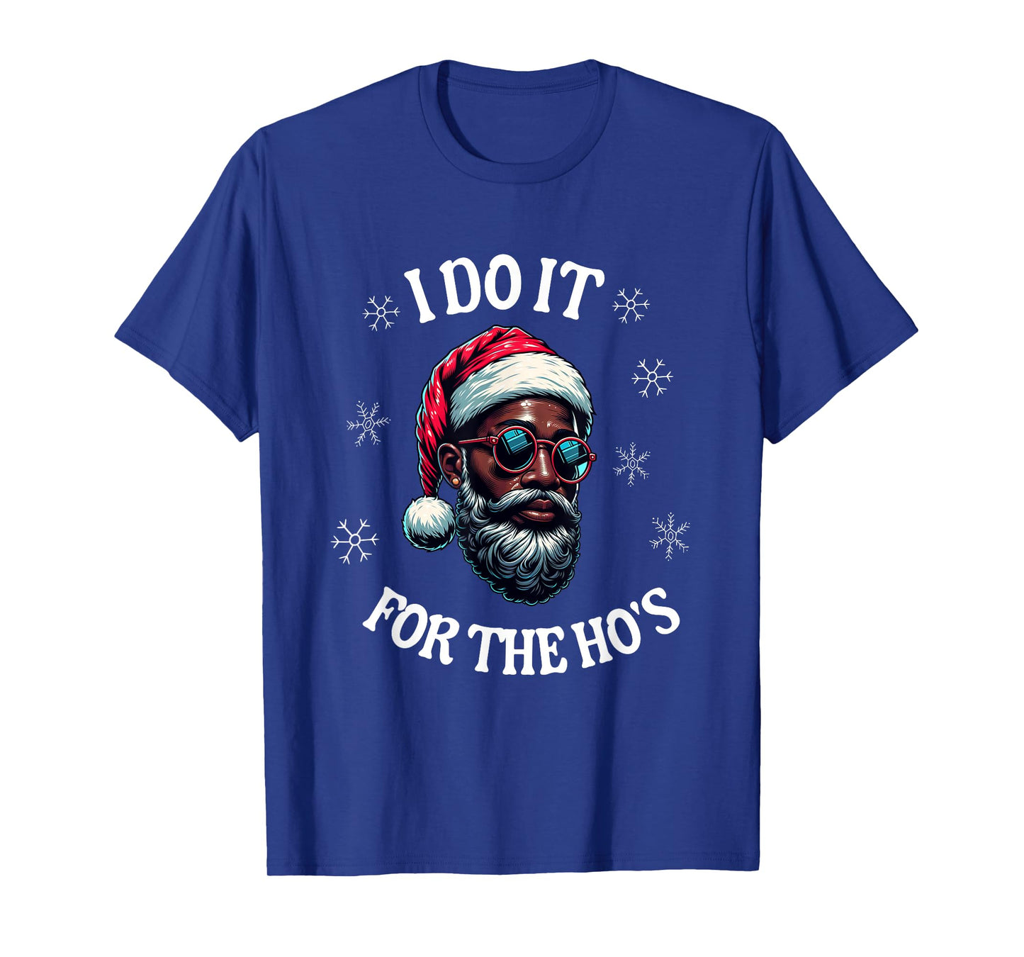 I Do It For The Hos African American Santa Black Christmas T-Shirt