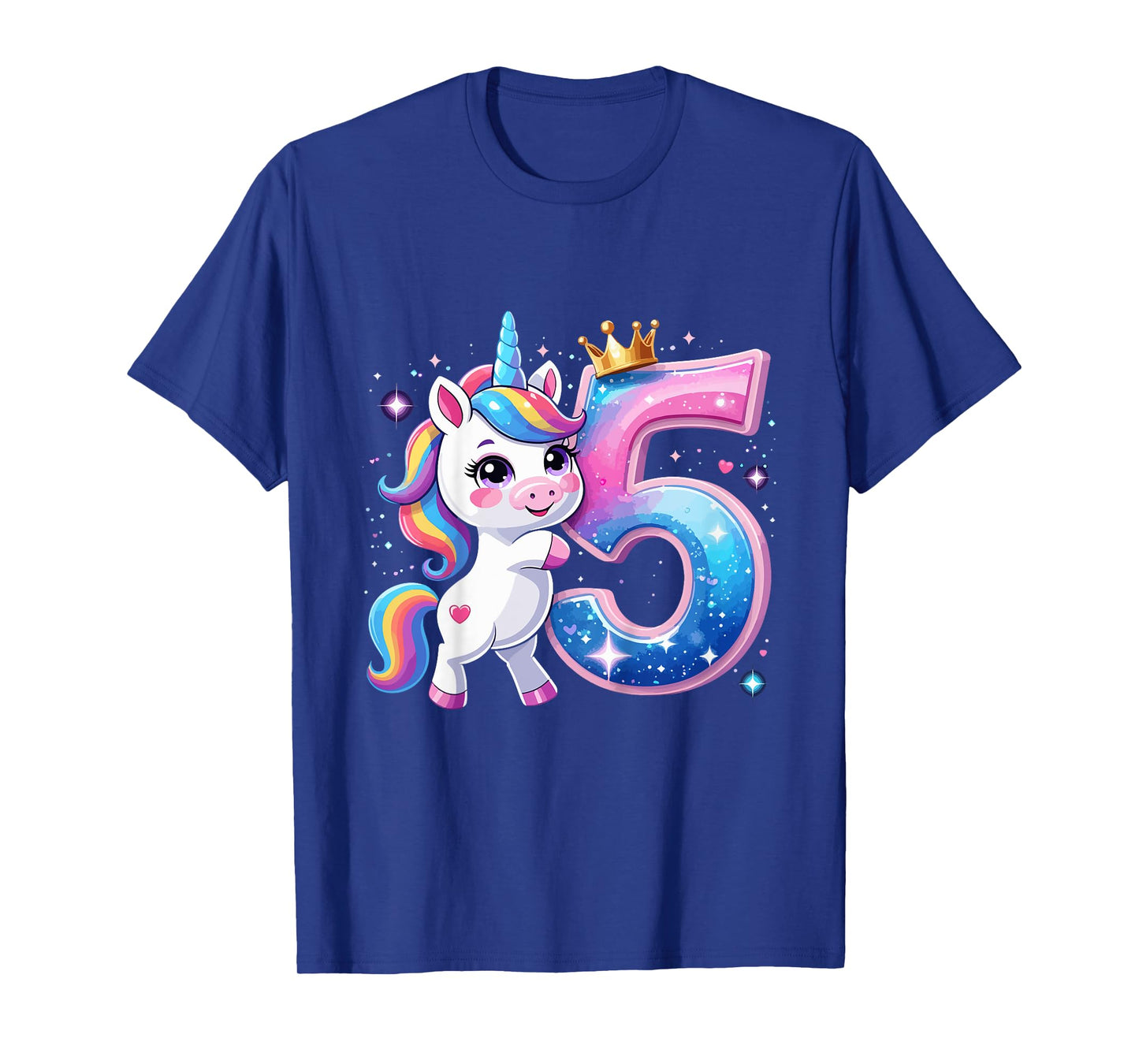 Birthday 5 Years Old 5th Birthday Girls Unicorn T-Shirt