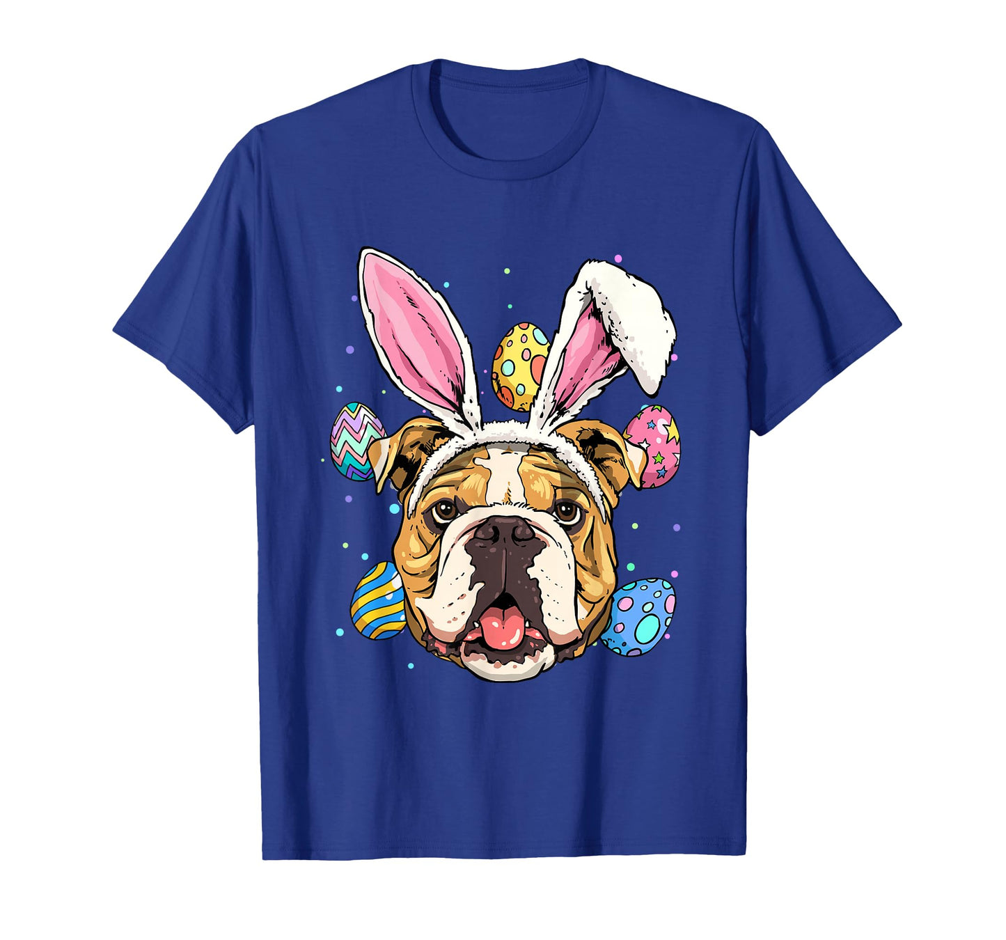 Easter Bunny American Bulldog Kids Men Women T-Shirt