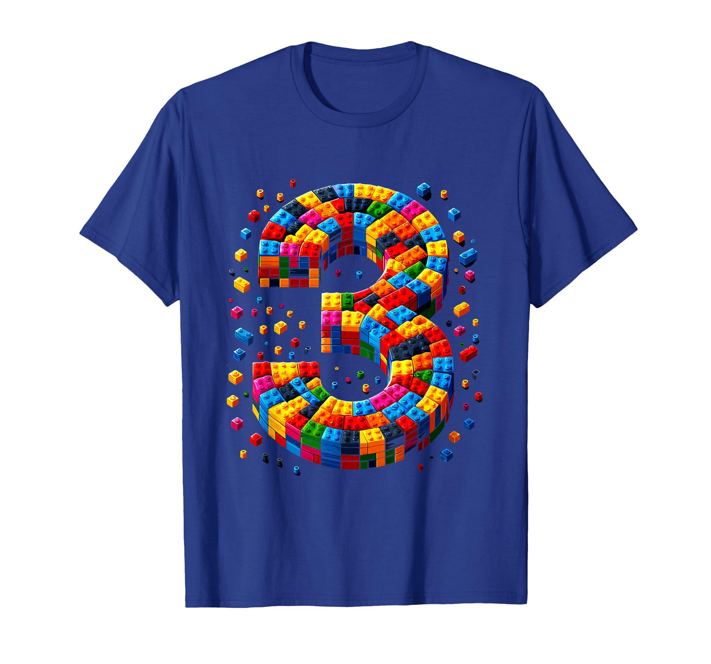 3 Year Old Blocks Building Master Builder 3th Birthday Boy T-Shirt