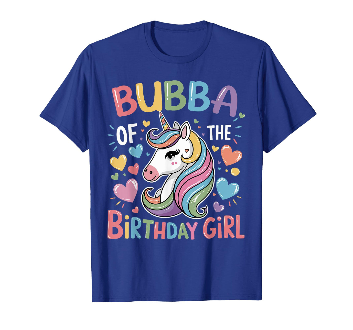 Bubba of The Birthday Girl Matching Unicorn Bday Brother T-Shirt