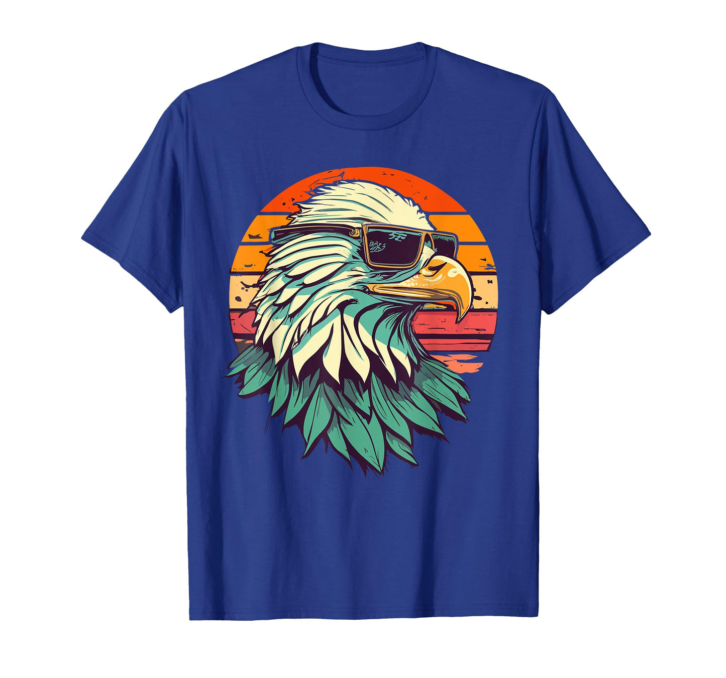 Vintage Eagle with Sunglasses - Retro American Bald Eagle T-Shirt