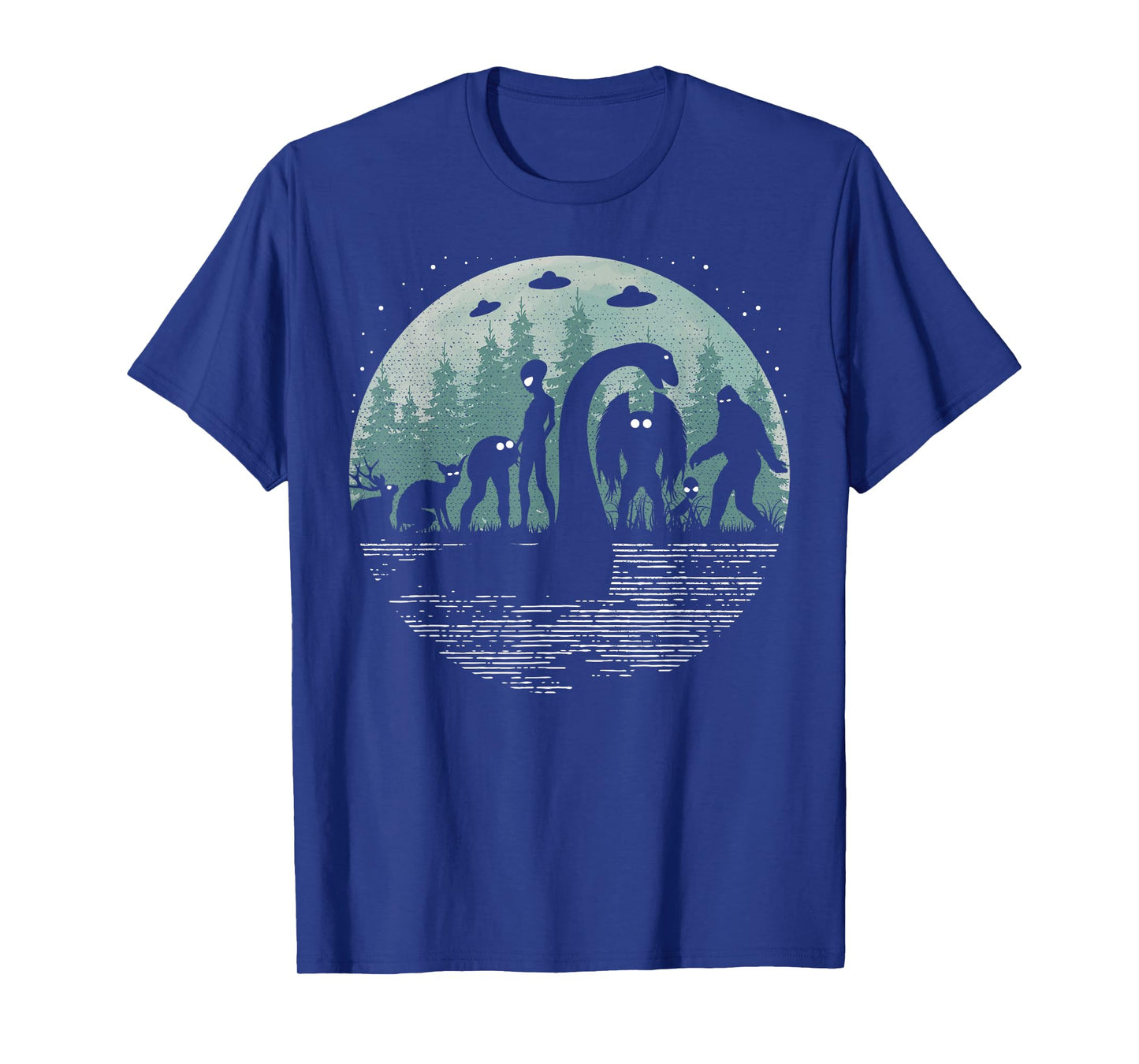 Bigfoot Loch Ness Monster With Mothman Aliens! Funny Cryptid T-Shirt