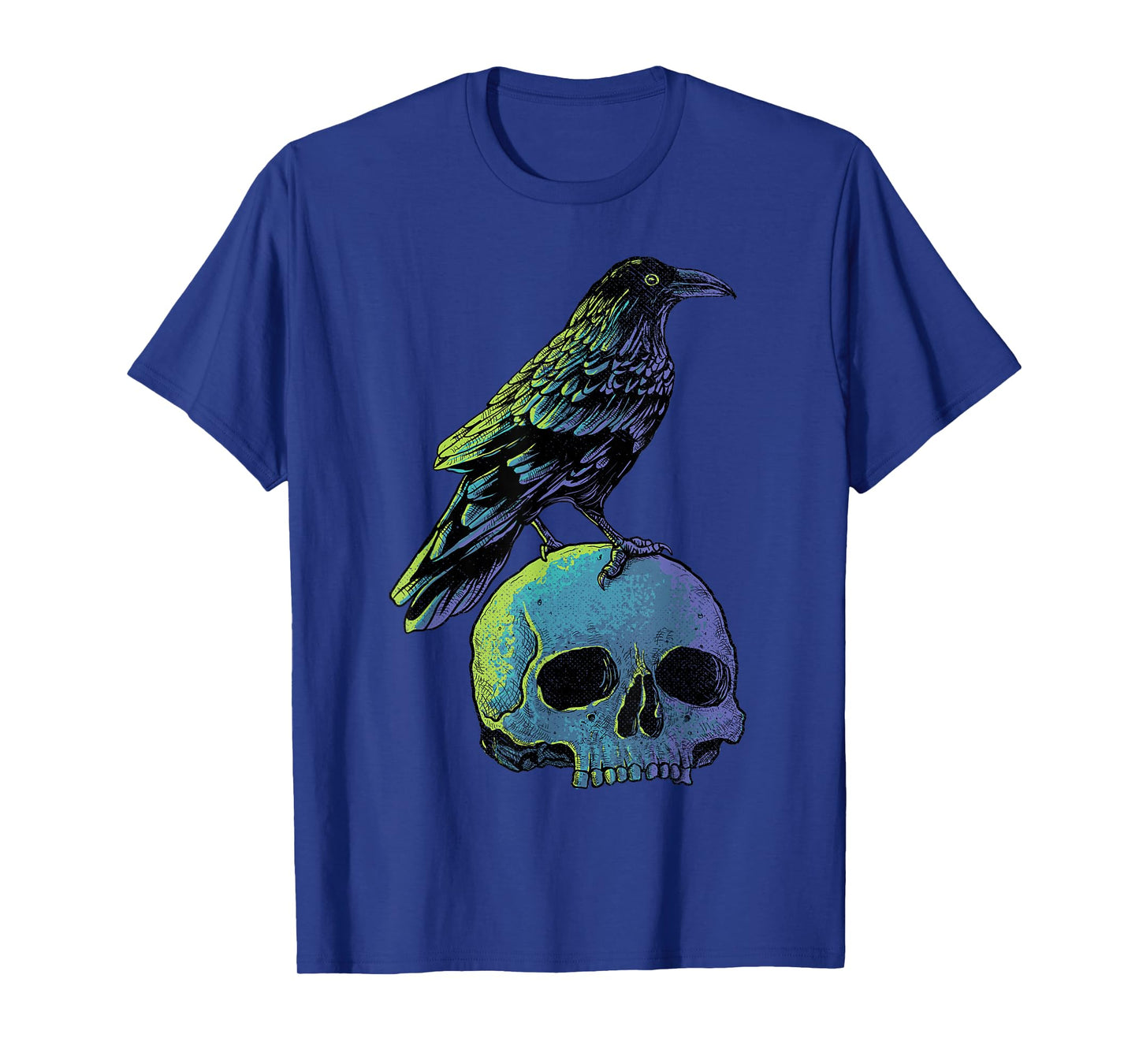 Vintage Crow Skull Spooky Raven Gothic Halloween Apparel T-Shirt