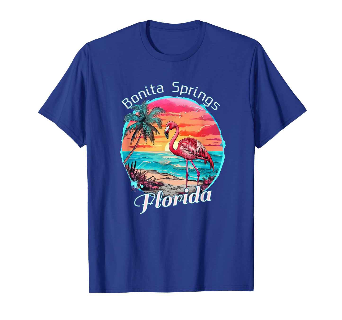 Bonita Springs Florida Beach Flamingo Tropical Souvenir T-Shirt