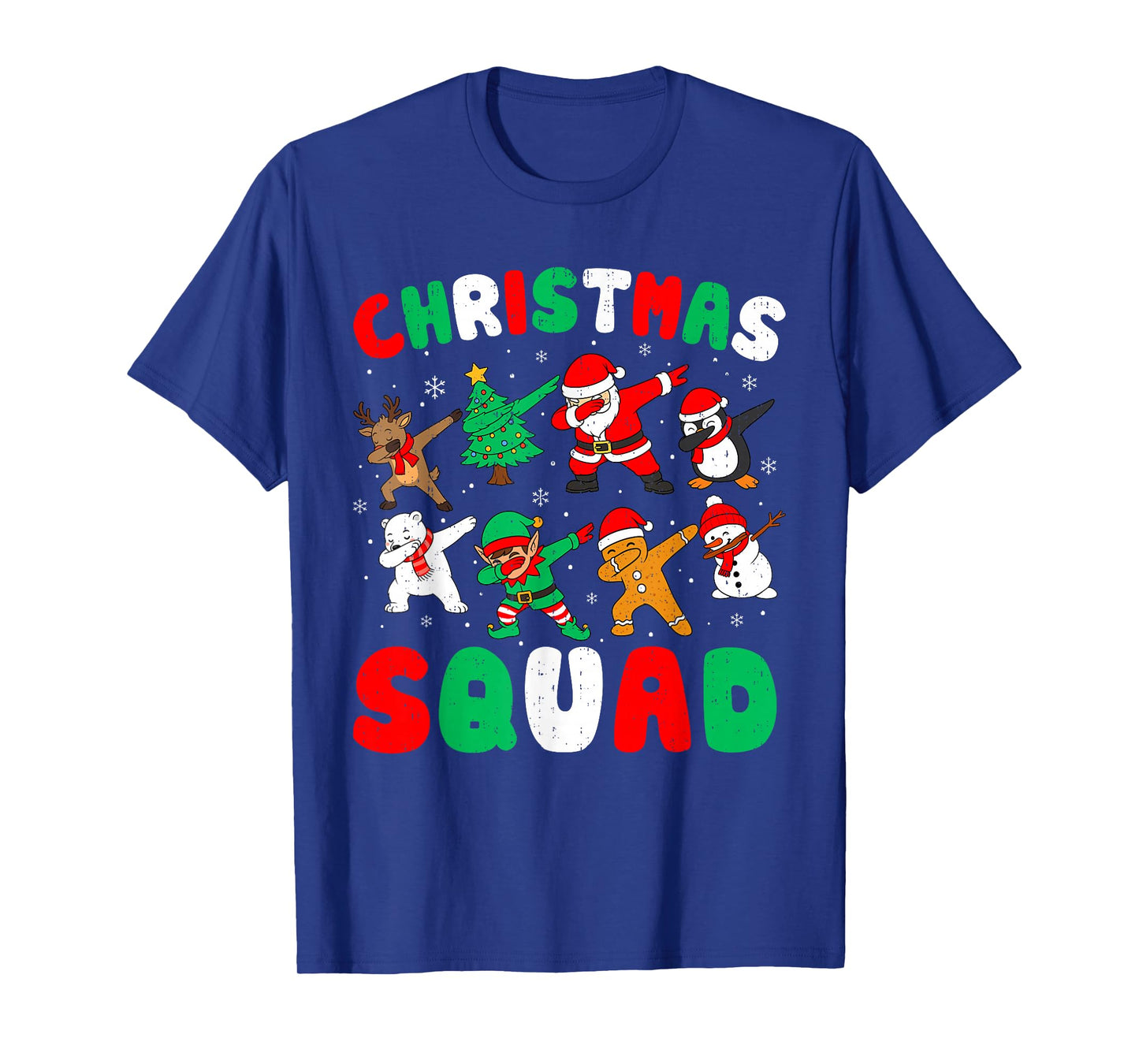 Funny Christmas Squad Santa Dabbing Elf Xmas Family Matching T-Shirt