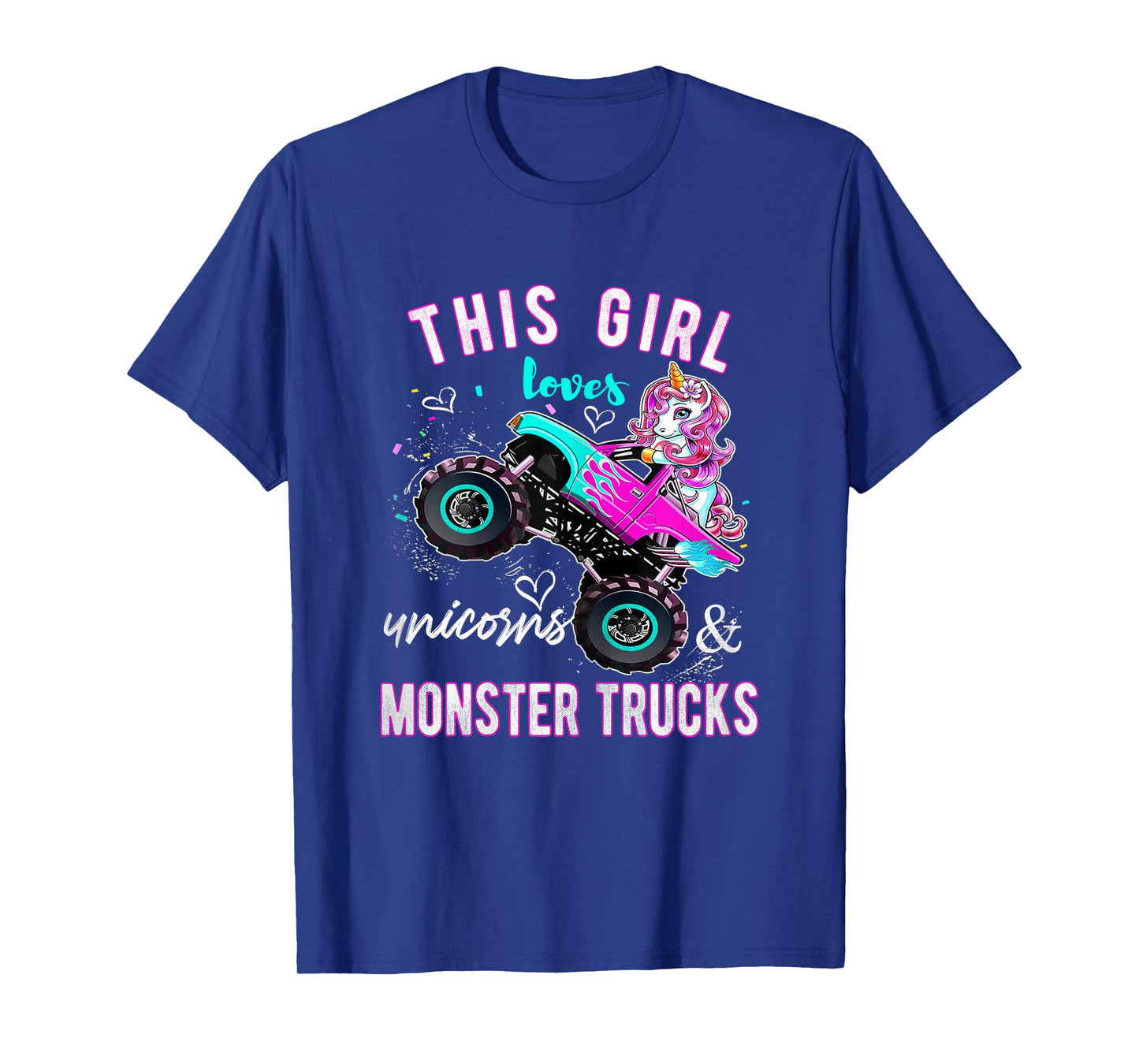 Unicorn Drive a Monster Truck -Unicorn Birthday Daughter T-Shirt