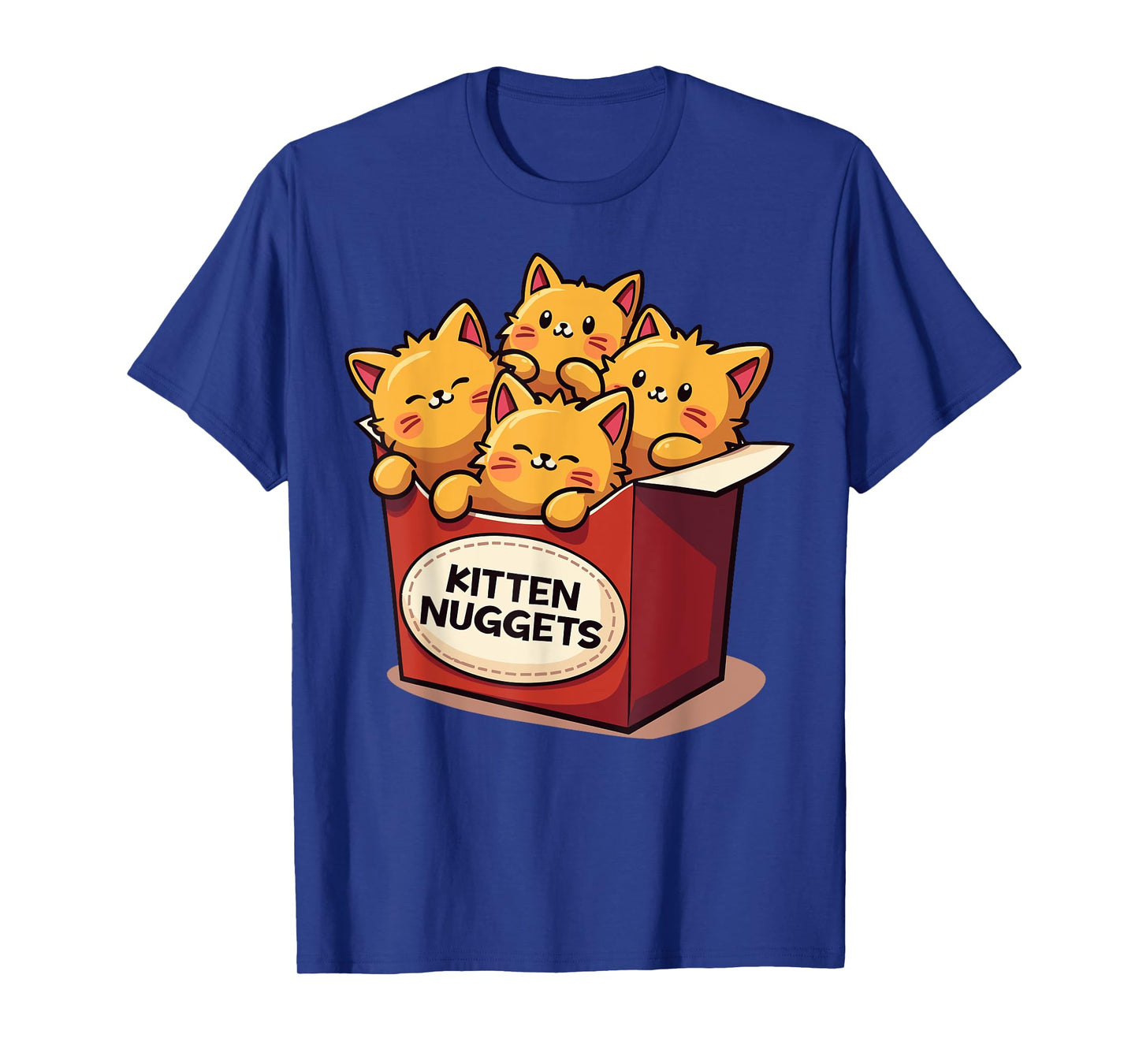 Cute Kitten Nuggets Chicken Nuggets Cat Lover Funny Cat Pun T-Shirt for Men Women Girls Kids