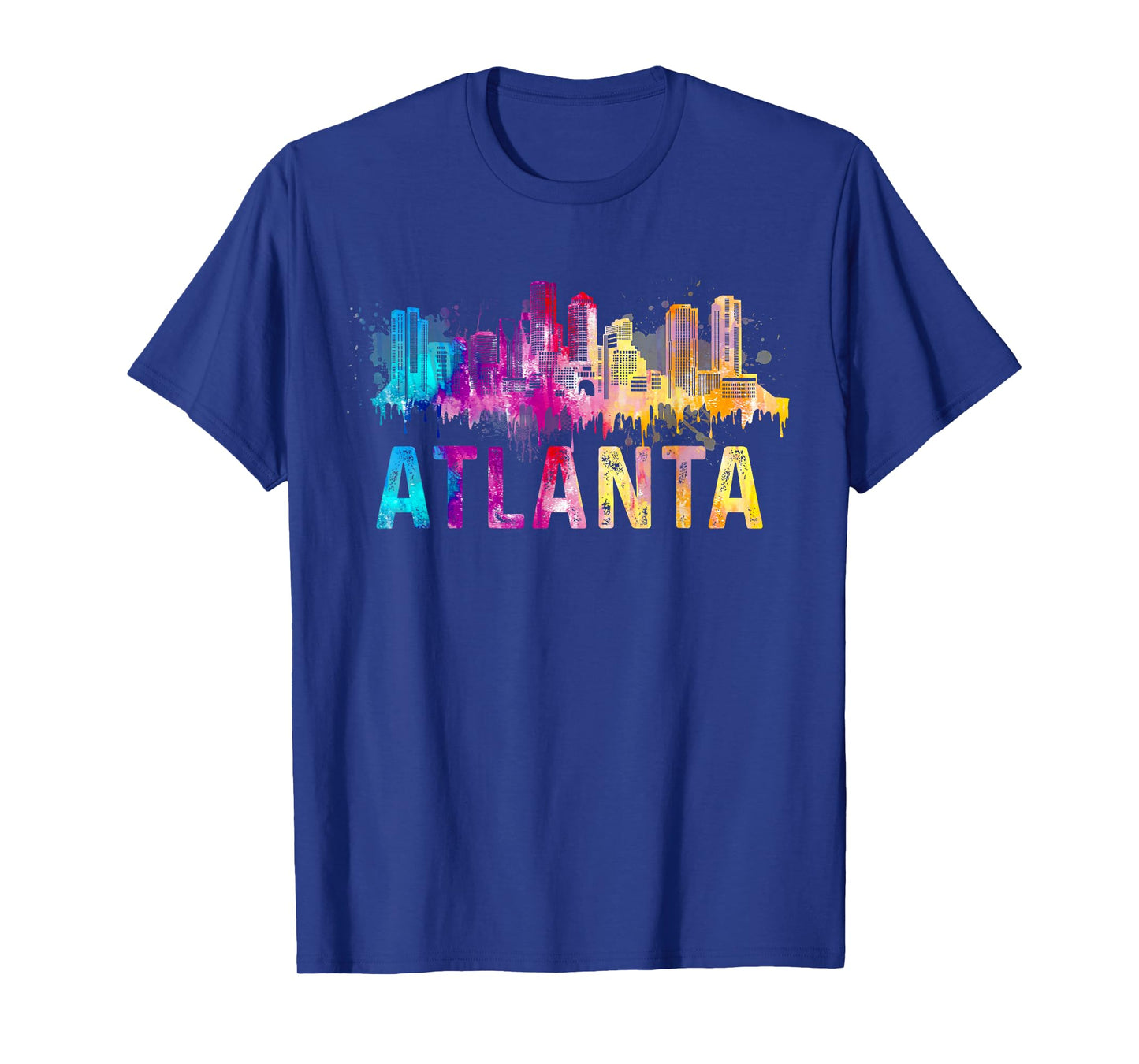 Atlanta Georgia Retro Watercolor Skyline Gifts T-Shirt
